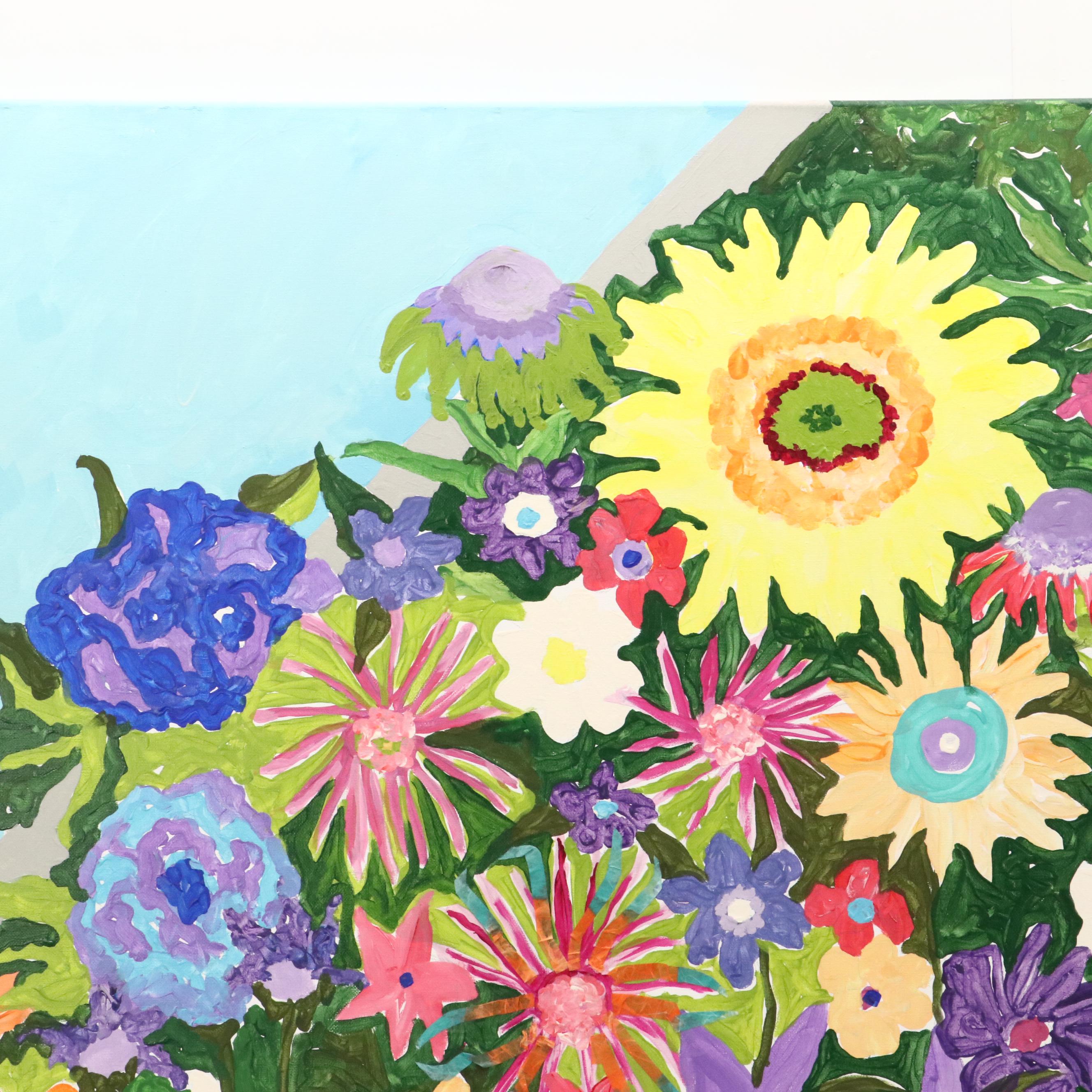 Lynn Elzey Acrylic Painting "Too Much Fertilizer"