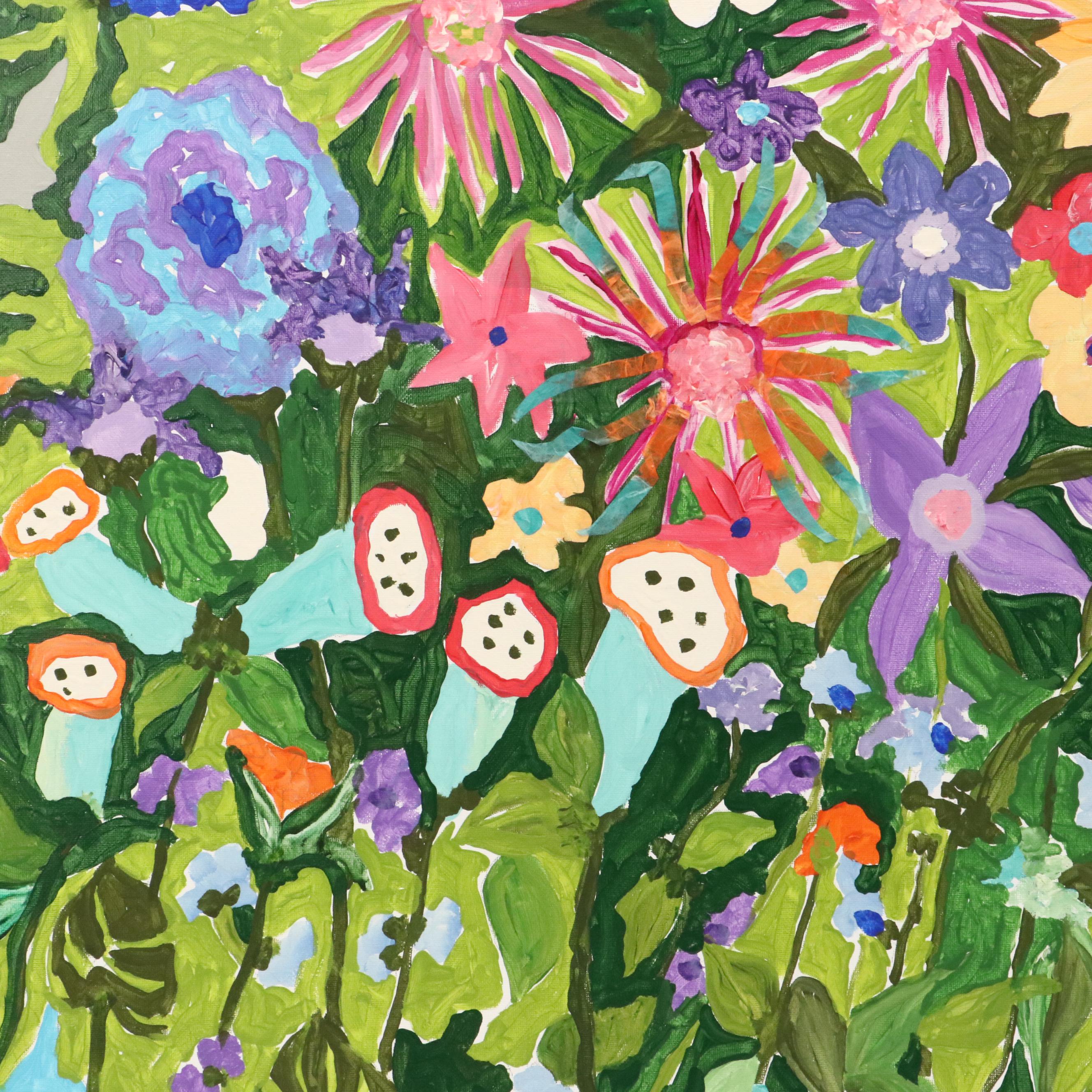 Lynn Elzey Acrylic Painting "Too Much Fertilizer"