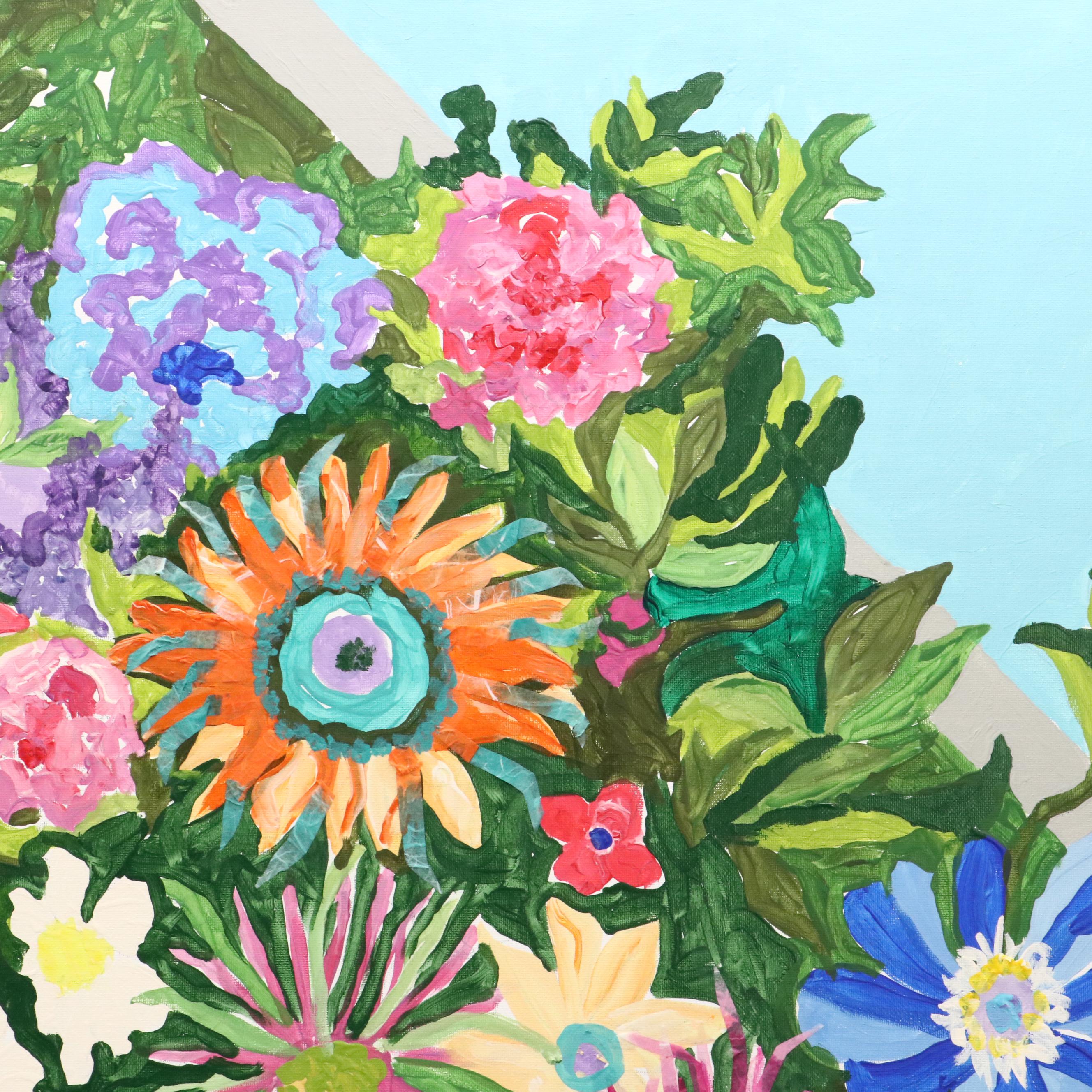 Lynn Elzey Acrylic Painting "Too Much Fertilizer"