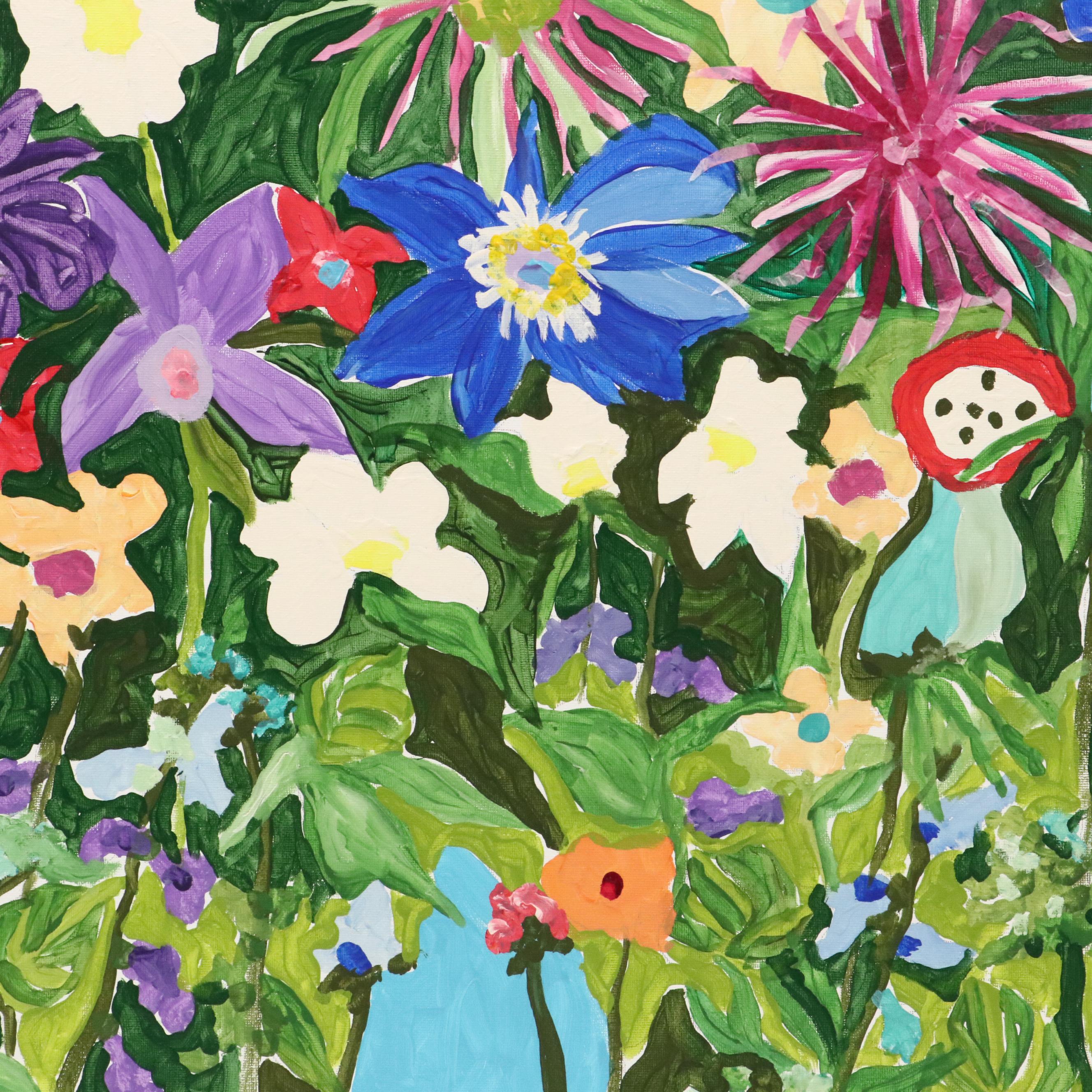 Lynn Elzey Acrylic Painting "Too Much Fertilizer"