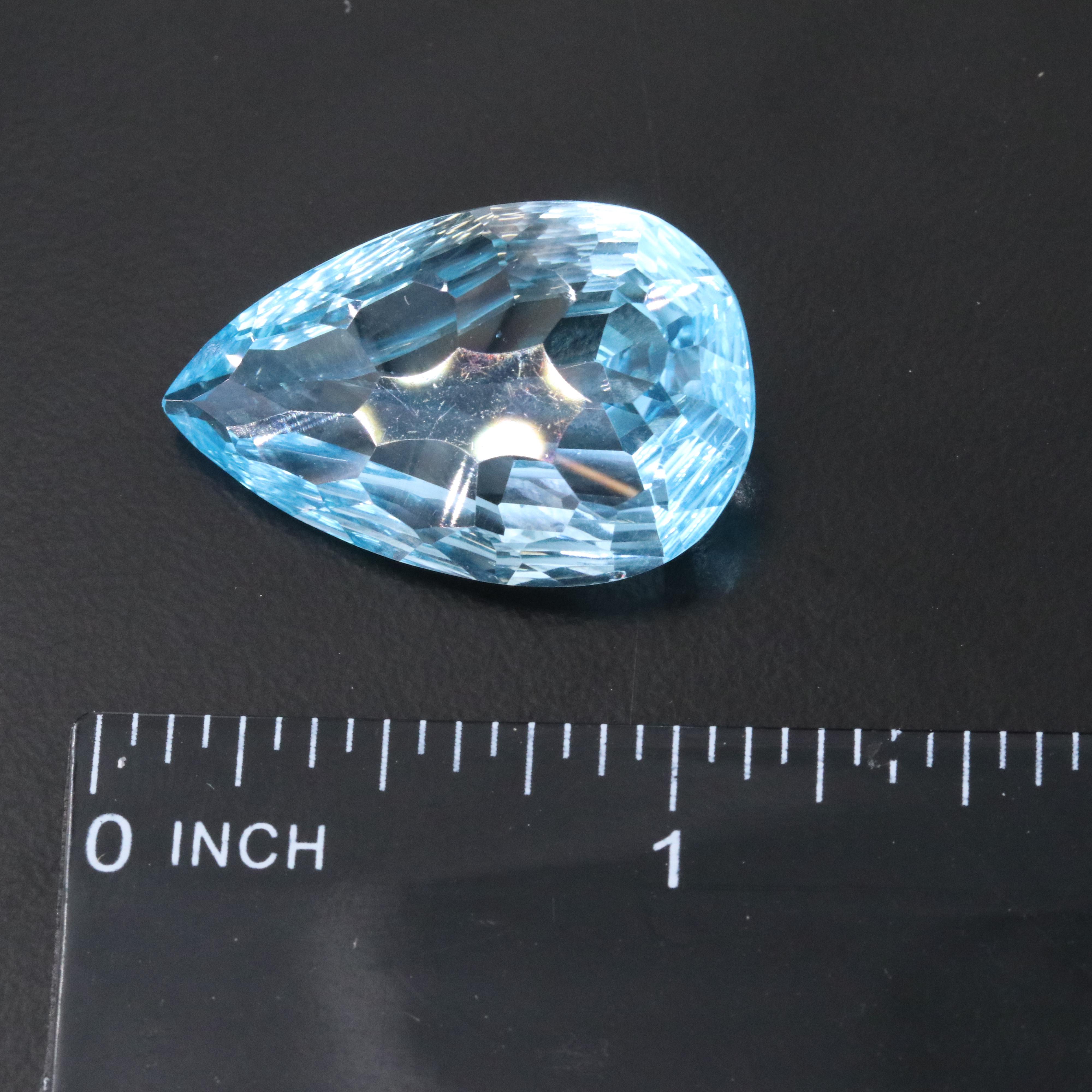 Loose 31.23 CT Swiss Blue Topaz