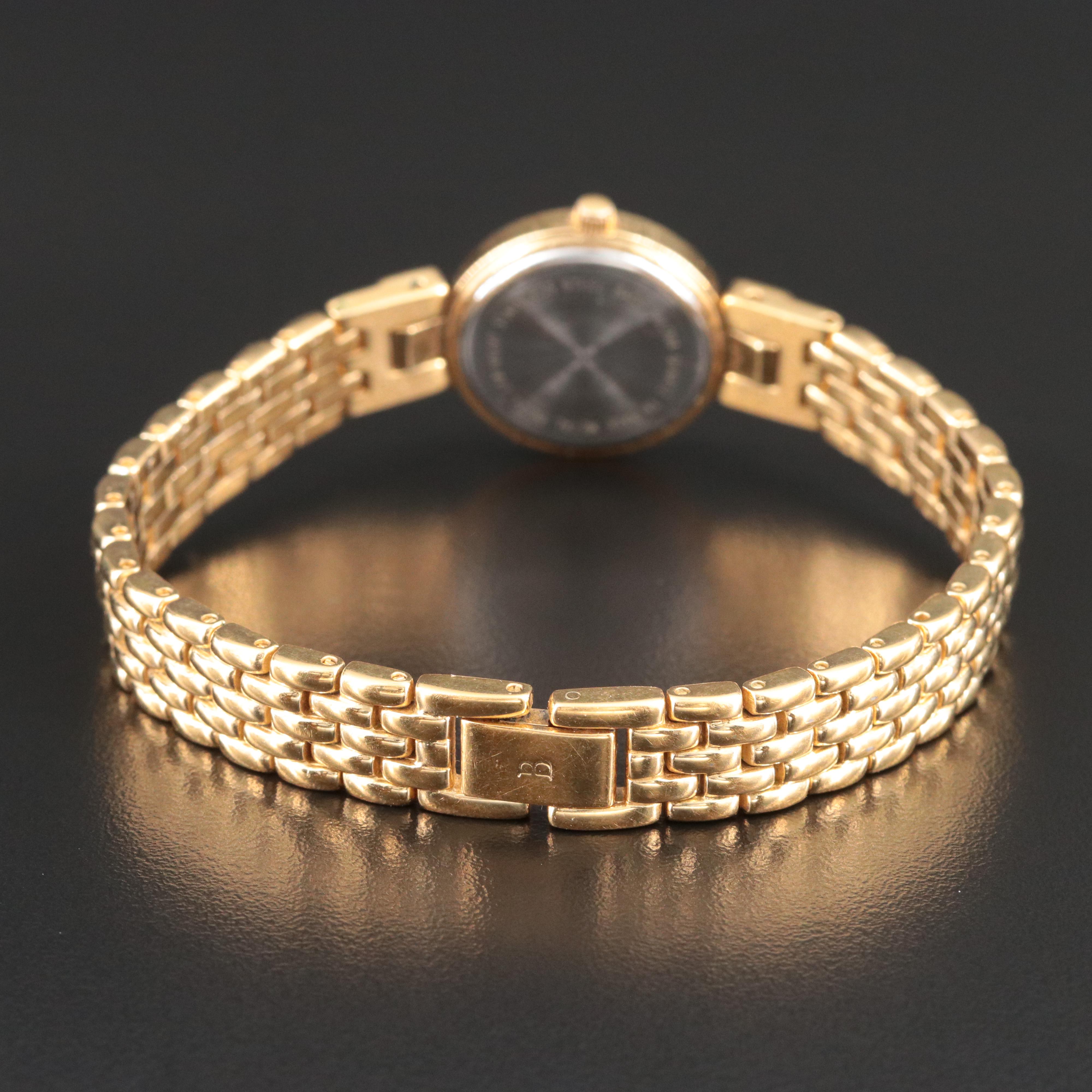 Bulova Gold-Tone Diamond Accented Quartz Watch