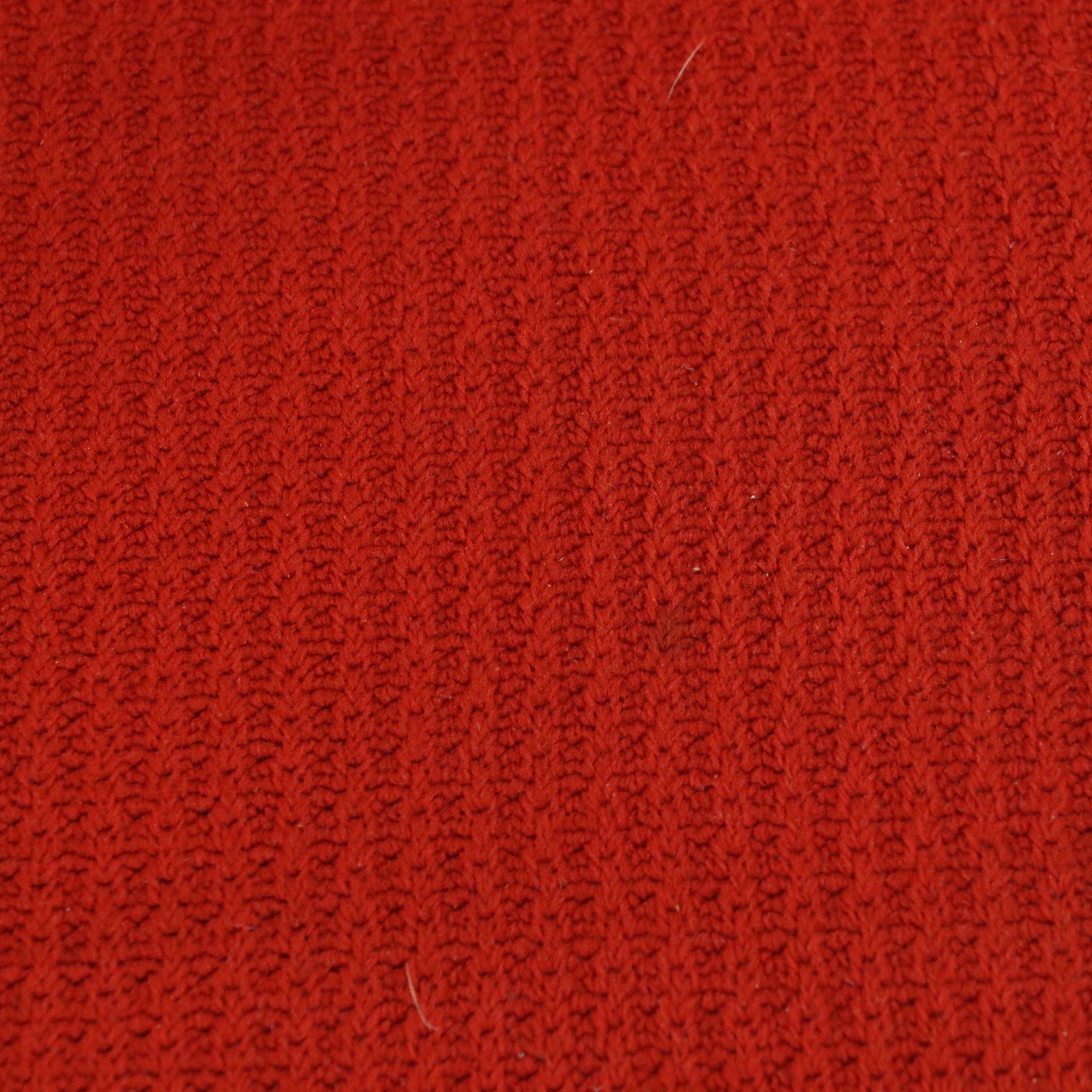 Pair of Red Fabric Upholstered Bent Wood Armchairs, Manner of Jindřich Halabala