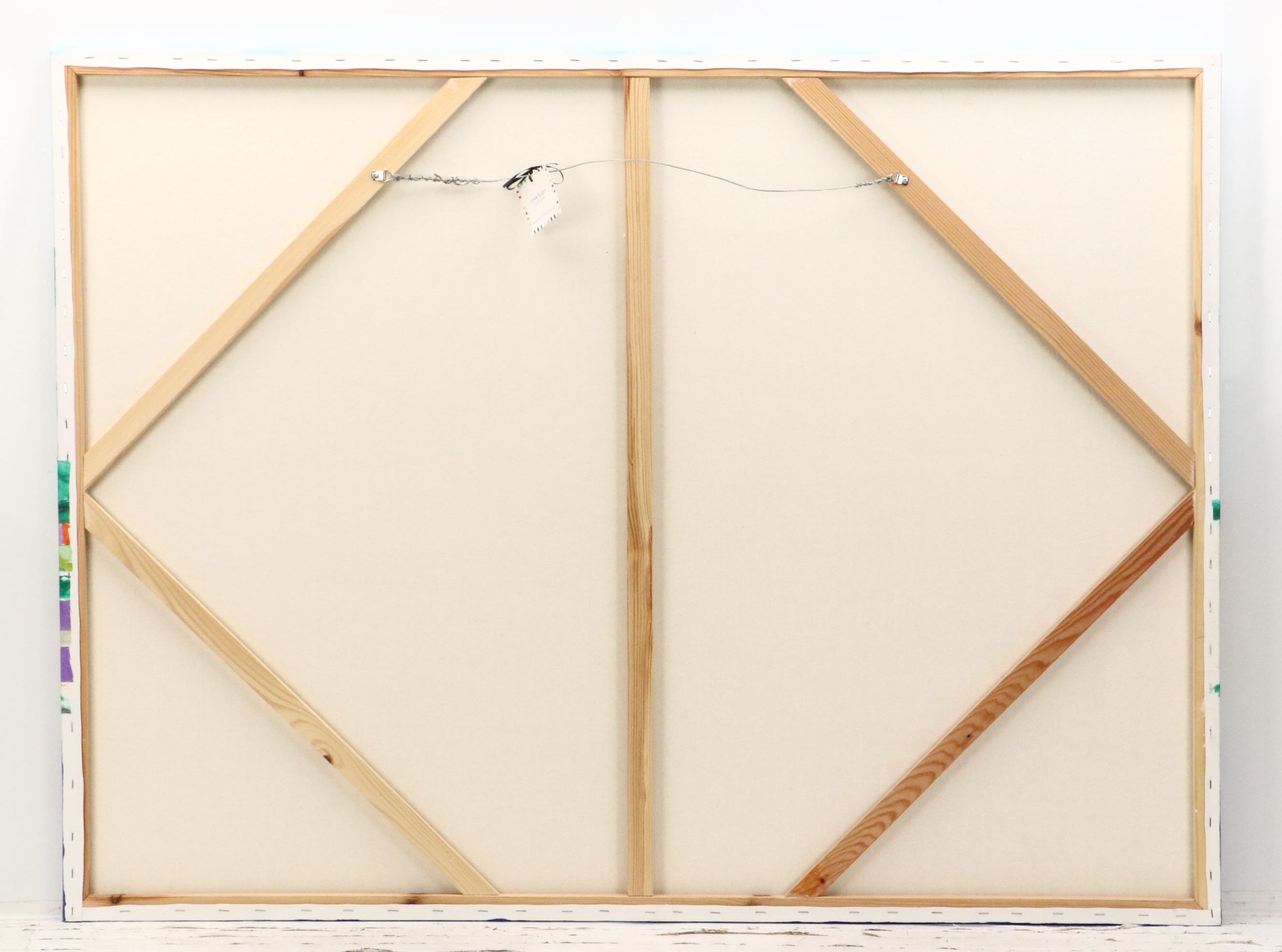 Lynn Elzey Mixed Media Painting "Cincinnati Waterfront"