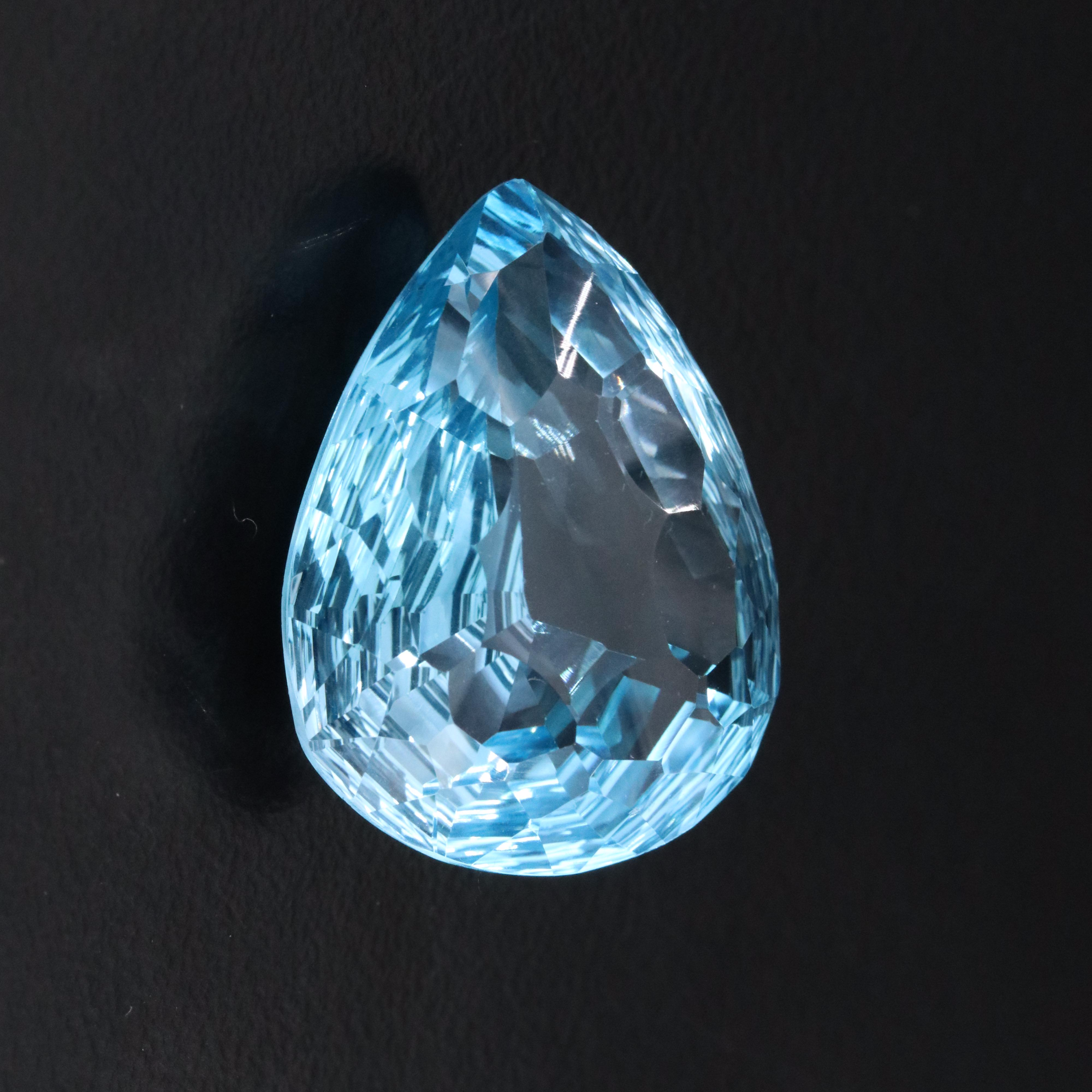 Loose 34.88 CT Swiss Blue Topaz