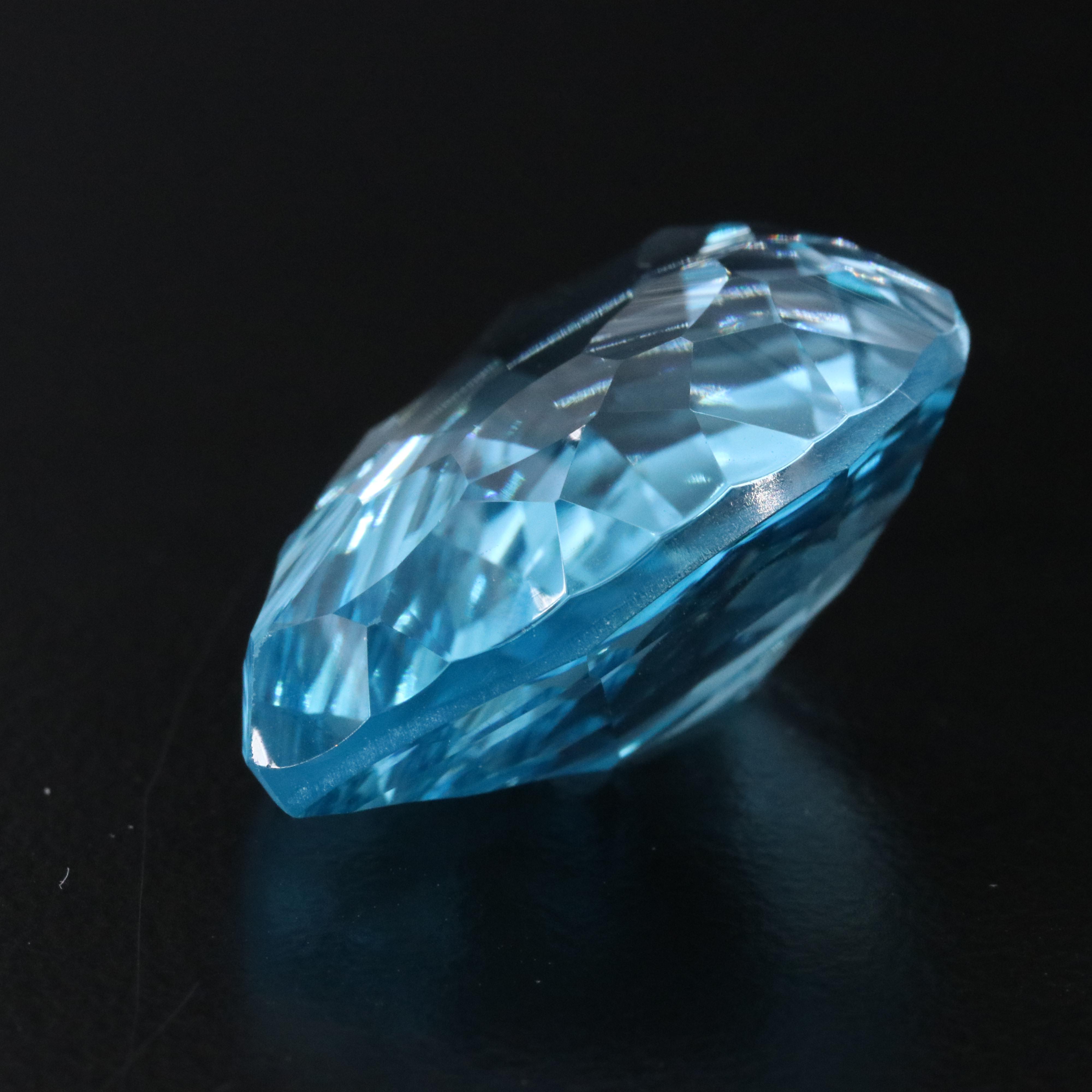 Loose 34.88 CT Swiss Blue Topaz