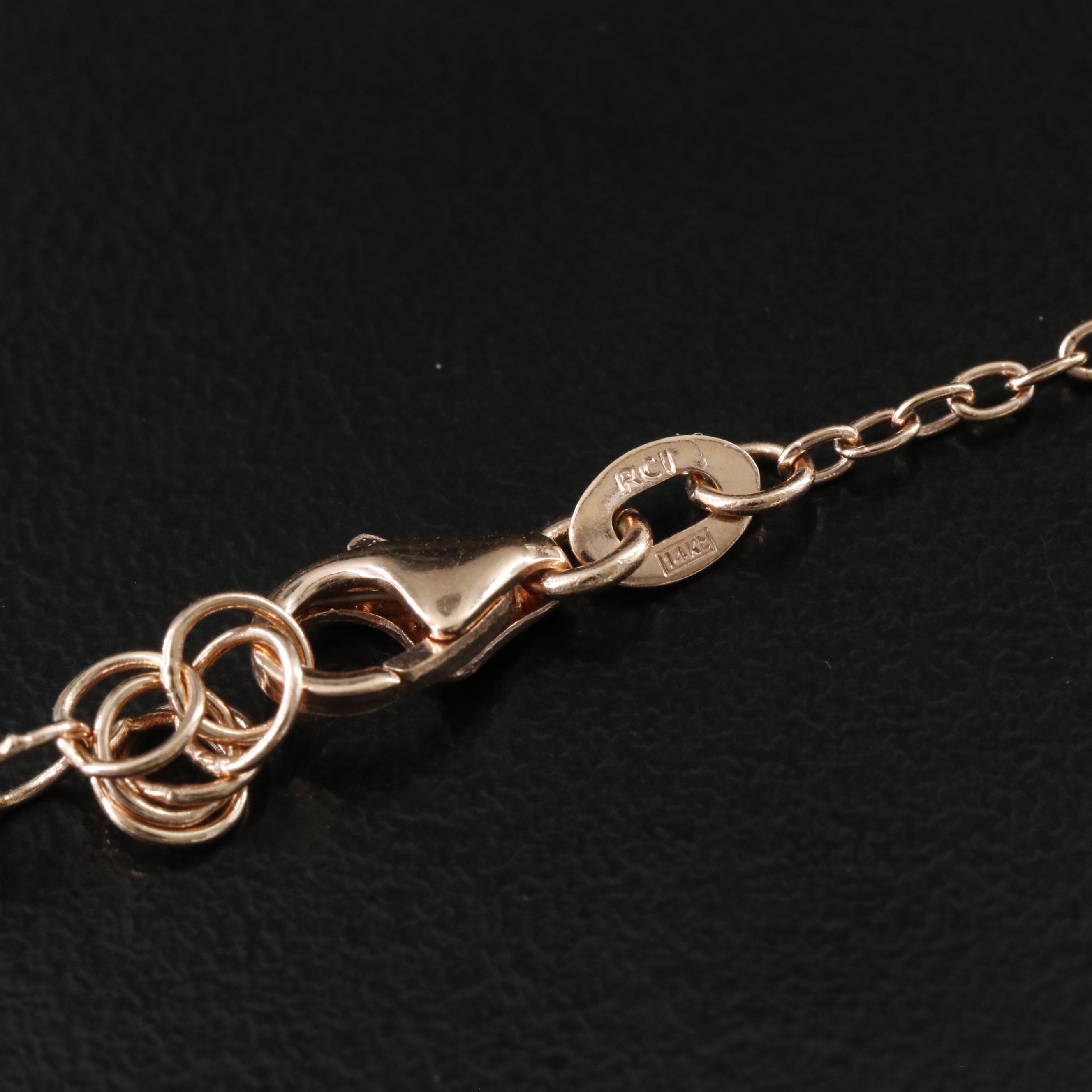 14K Rose Gold Fringe Necklace