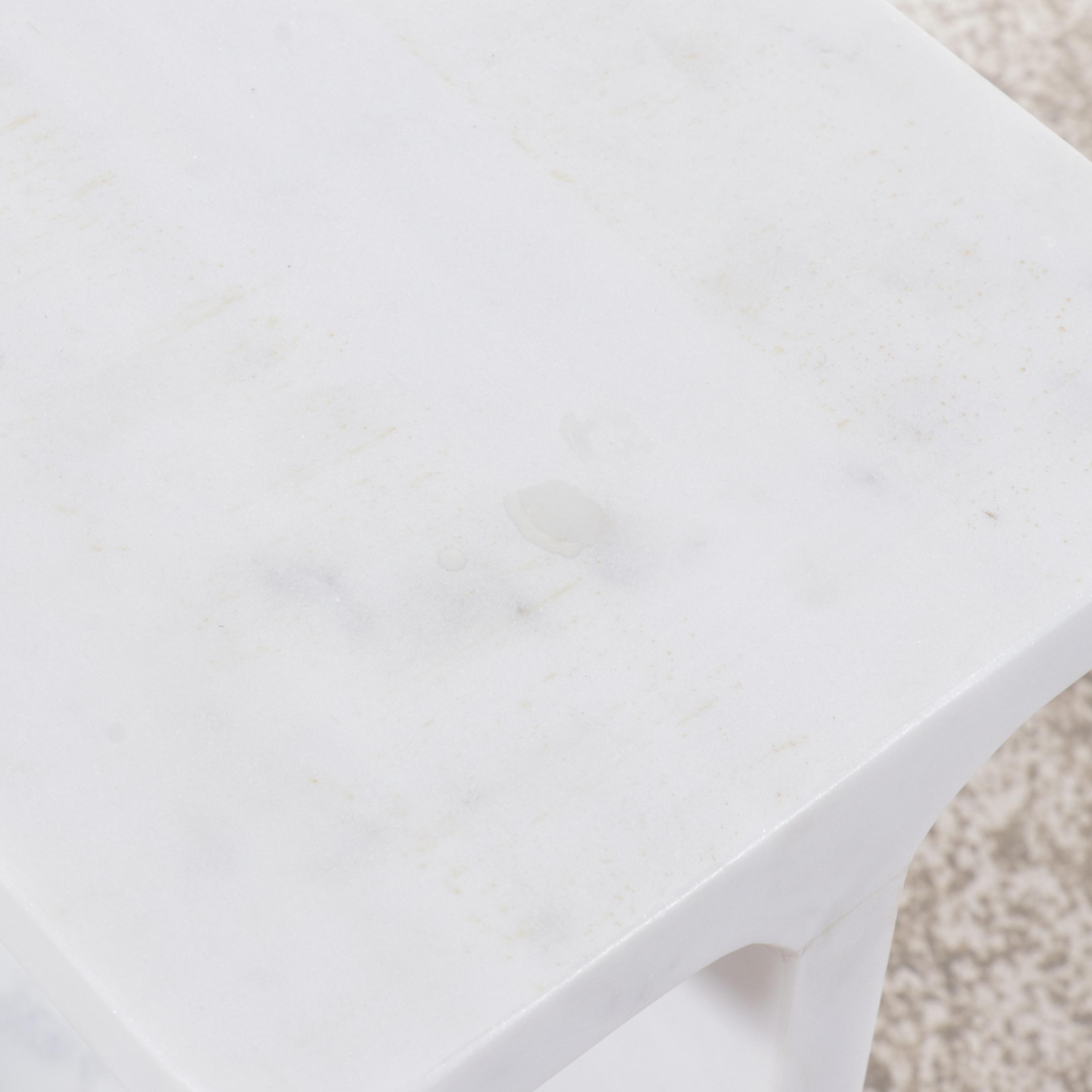 Modernist Style Marble End Table