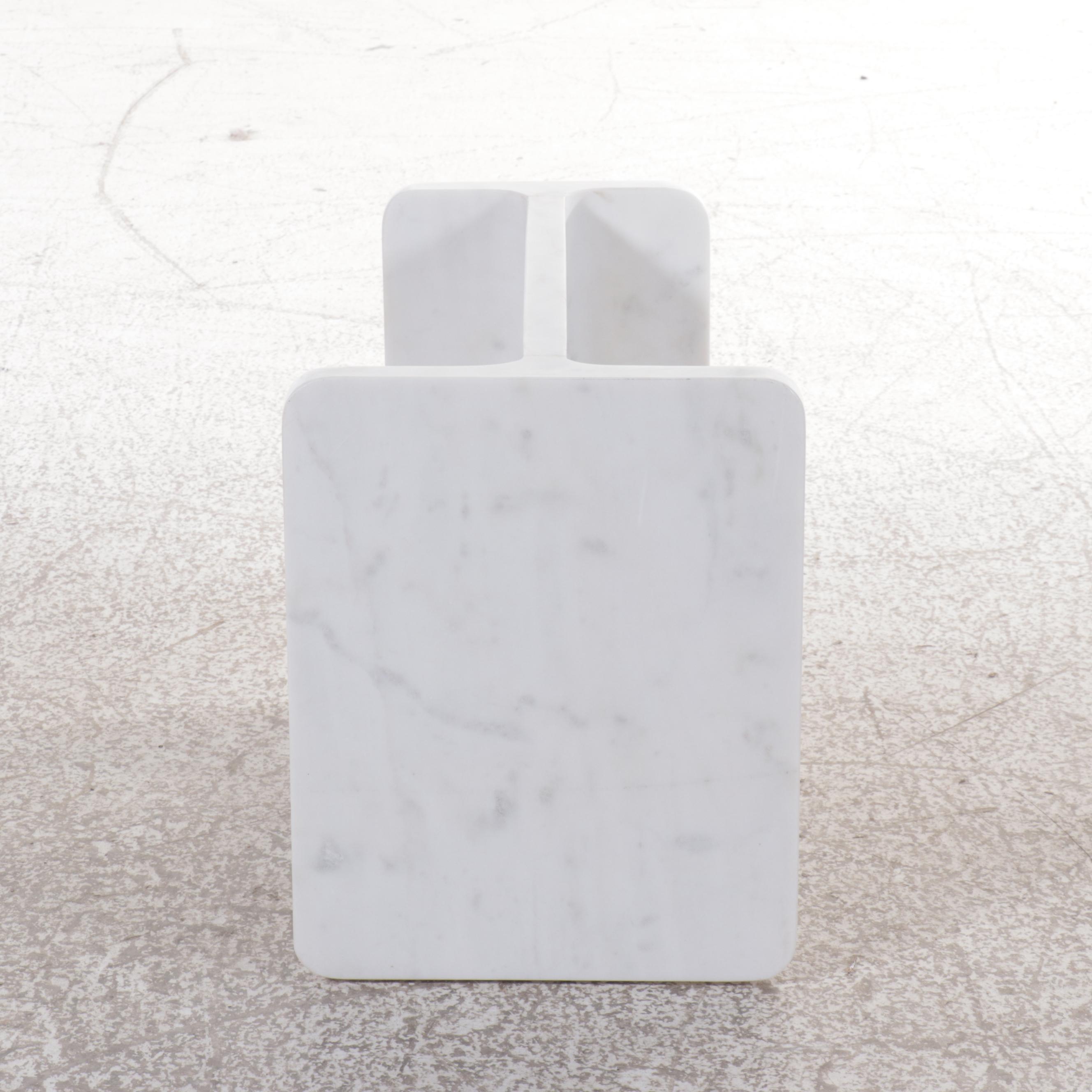 Modernist Style Marble End Table