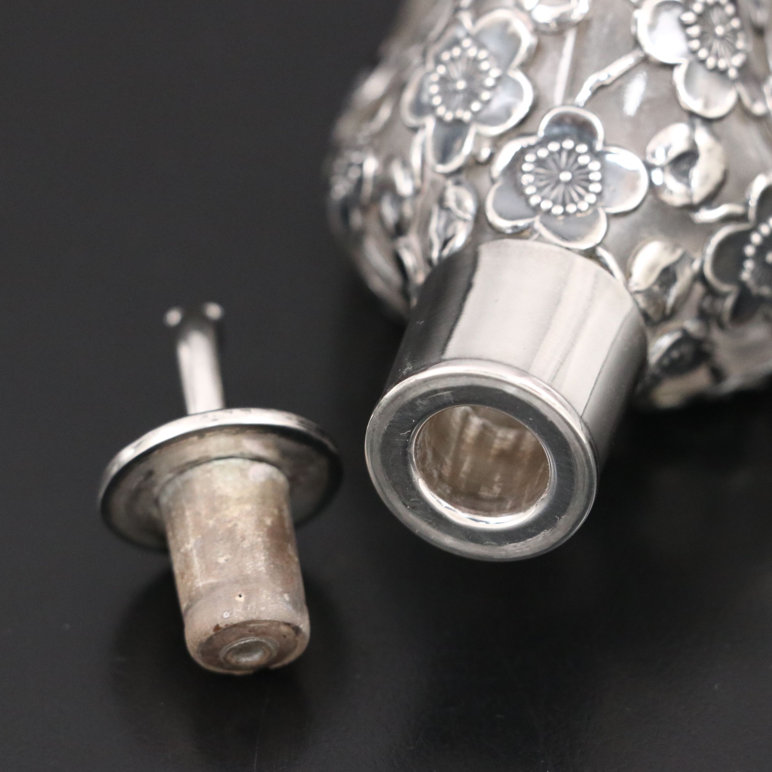 Reed & Barton "Cineraria" Sterling Dish with Snuff Bottle and Other Décor