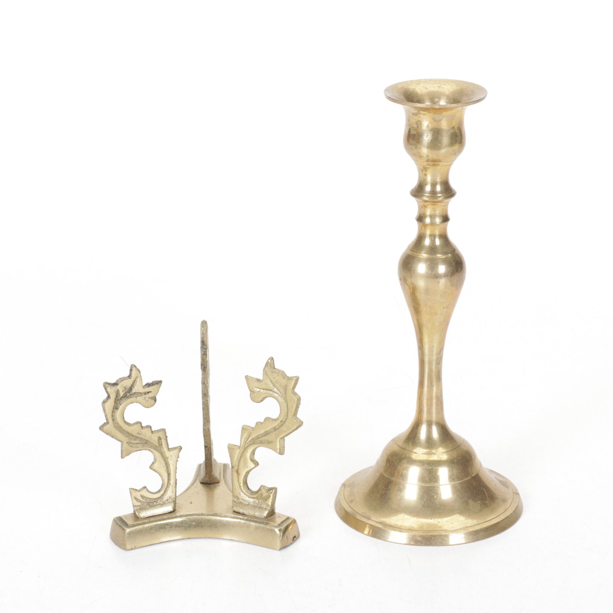 Ethan Allen "Stag" Rustic Candle Lantern, Brass Candlesticks, Heart Box & More