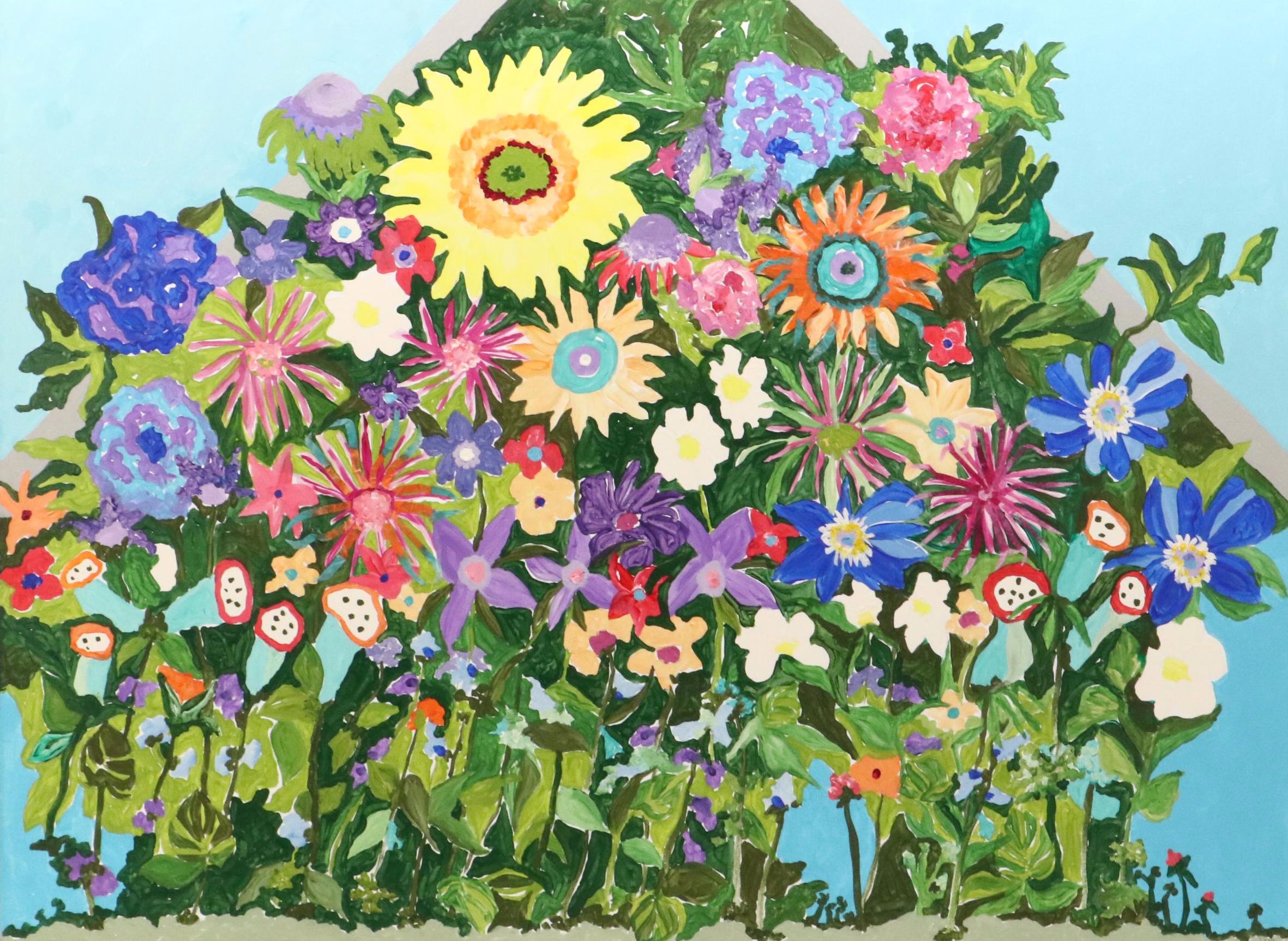 Lynn Elzey Acrylic Painting "Too Much Fertilizer"