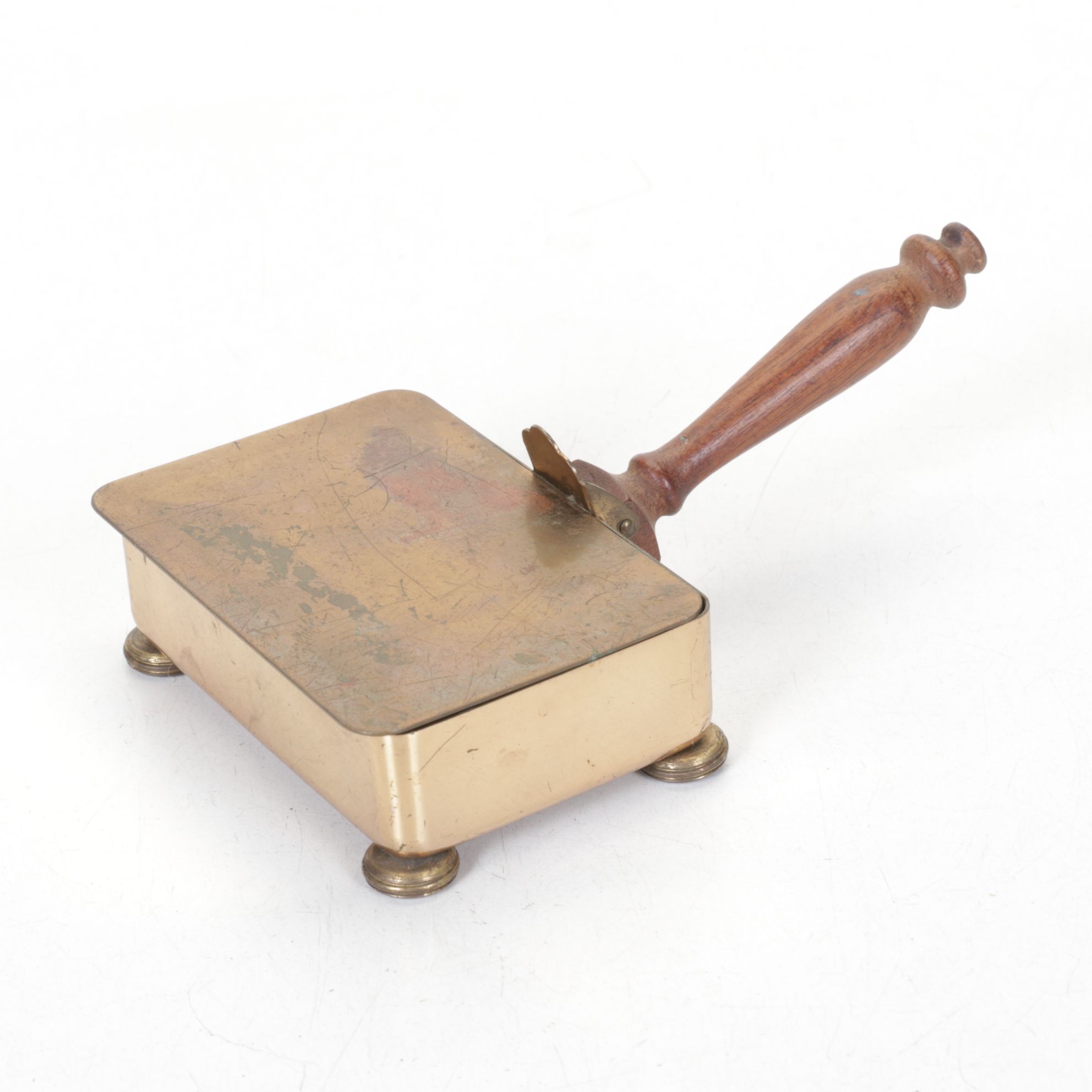 Brass "Silent Butler" Crumb Catcher & Native American Pot