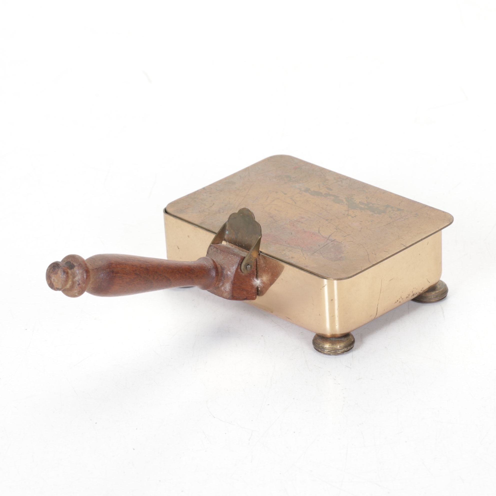 Brass "Silent Butler" Crumb Catcher & Native American Pot