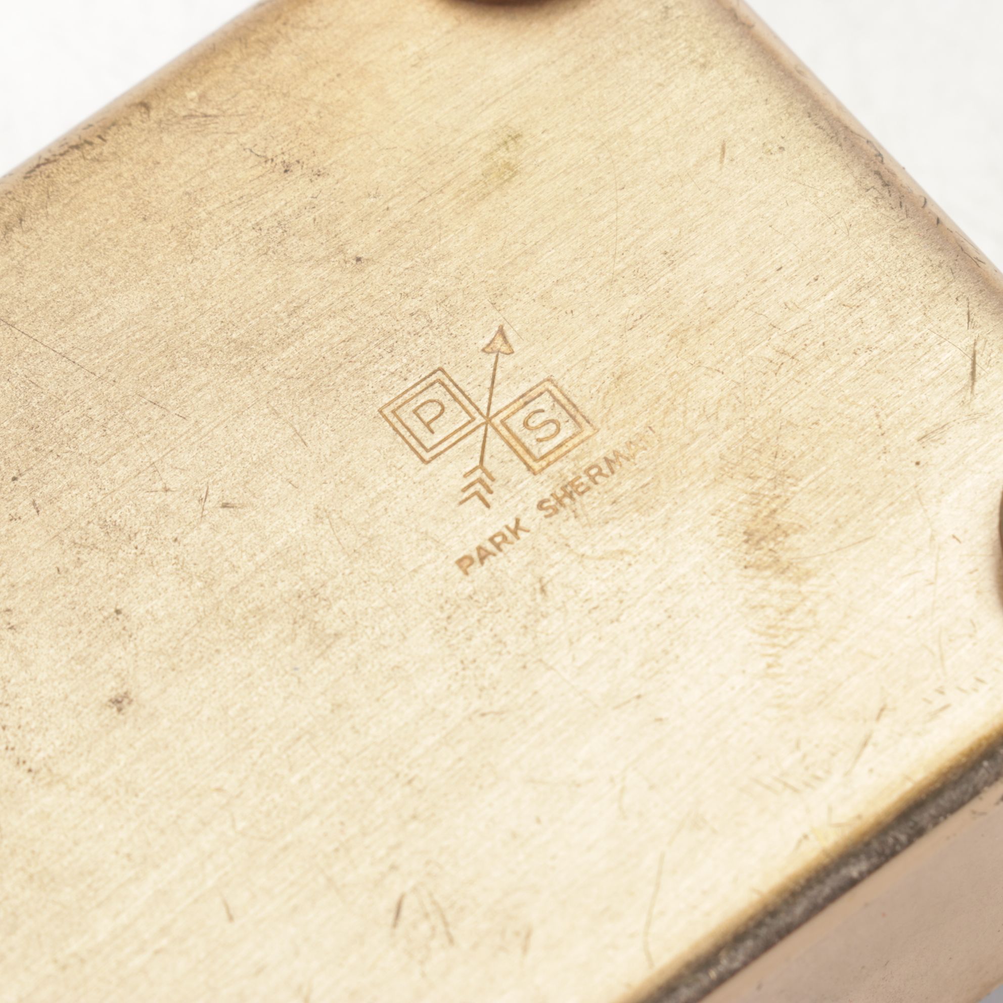 Brass "Silent Butler" Crumb Catcher & Native American Pot