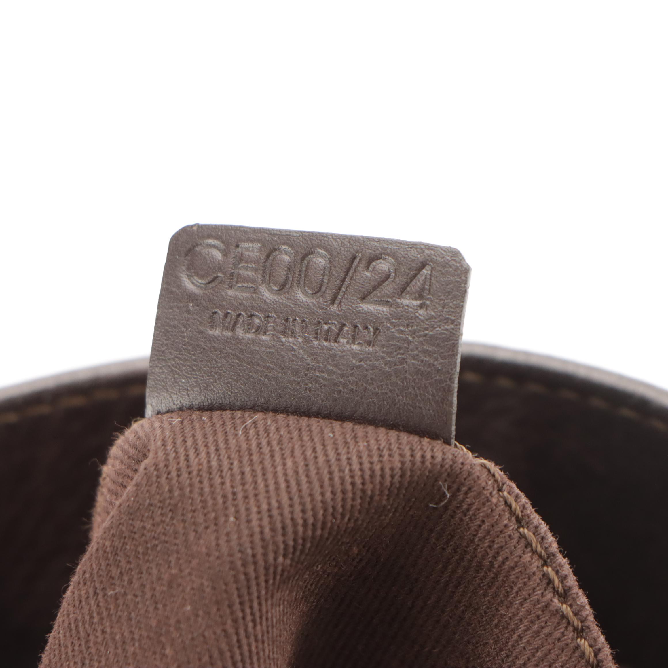 Celine Brown Calfskin Grain Leather Boogie Handbag