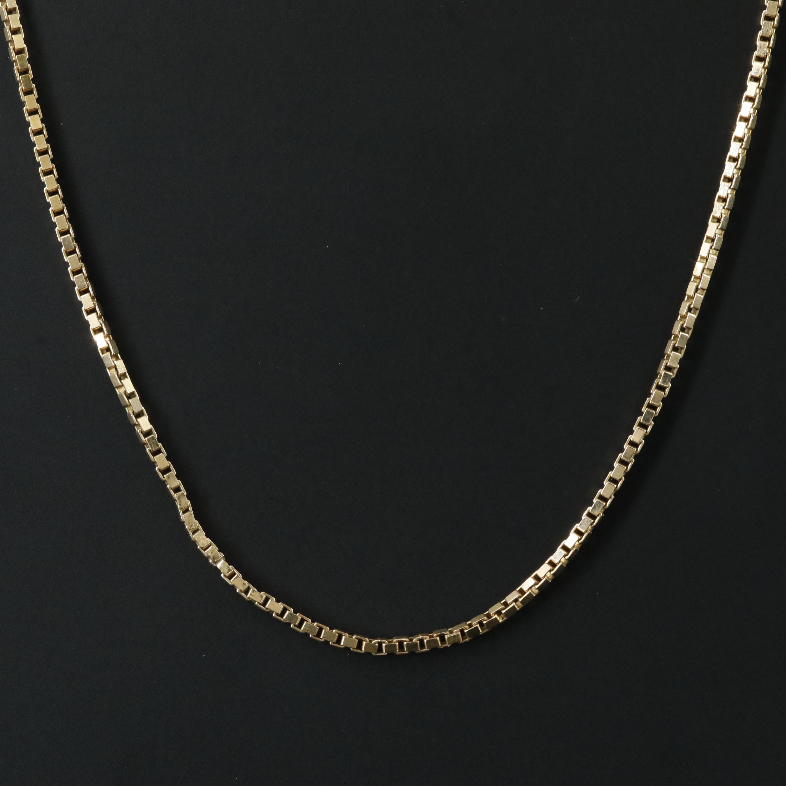 14K Box Chain Necklace