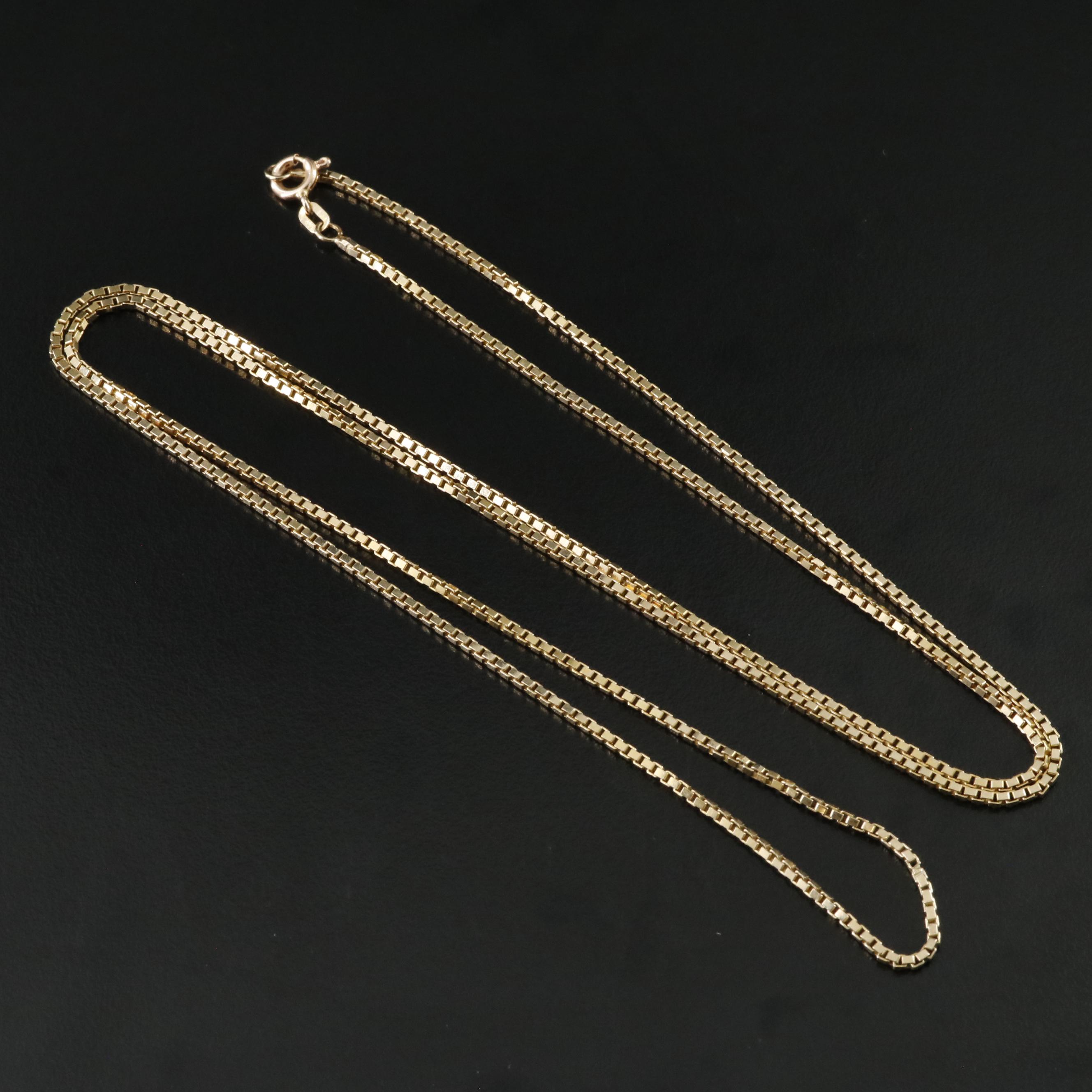 14K Box Chain Necklace