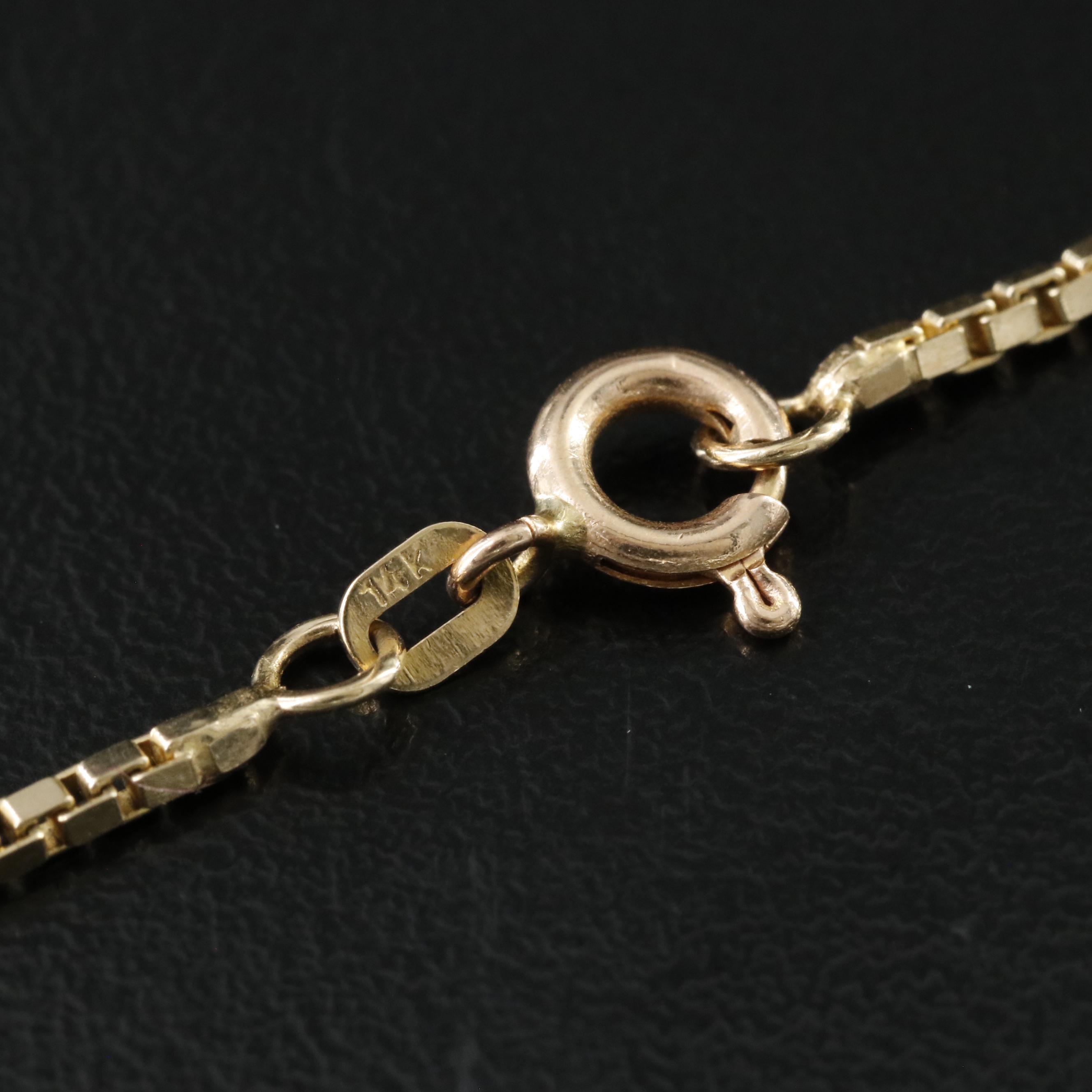 14K Box Chain Necklace