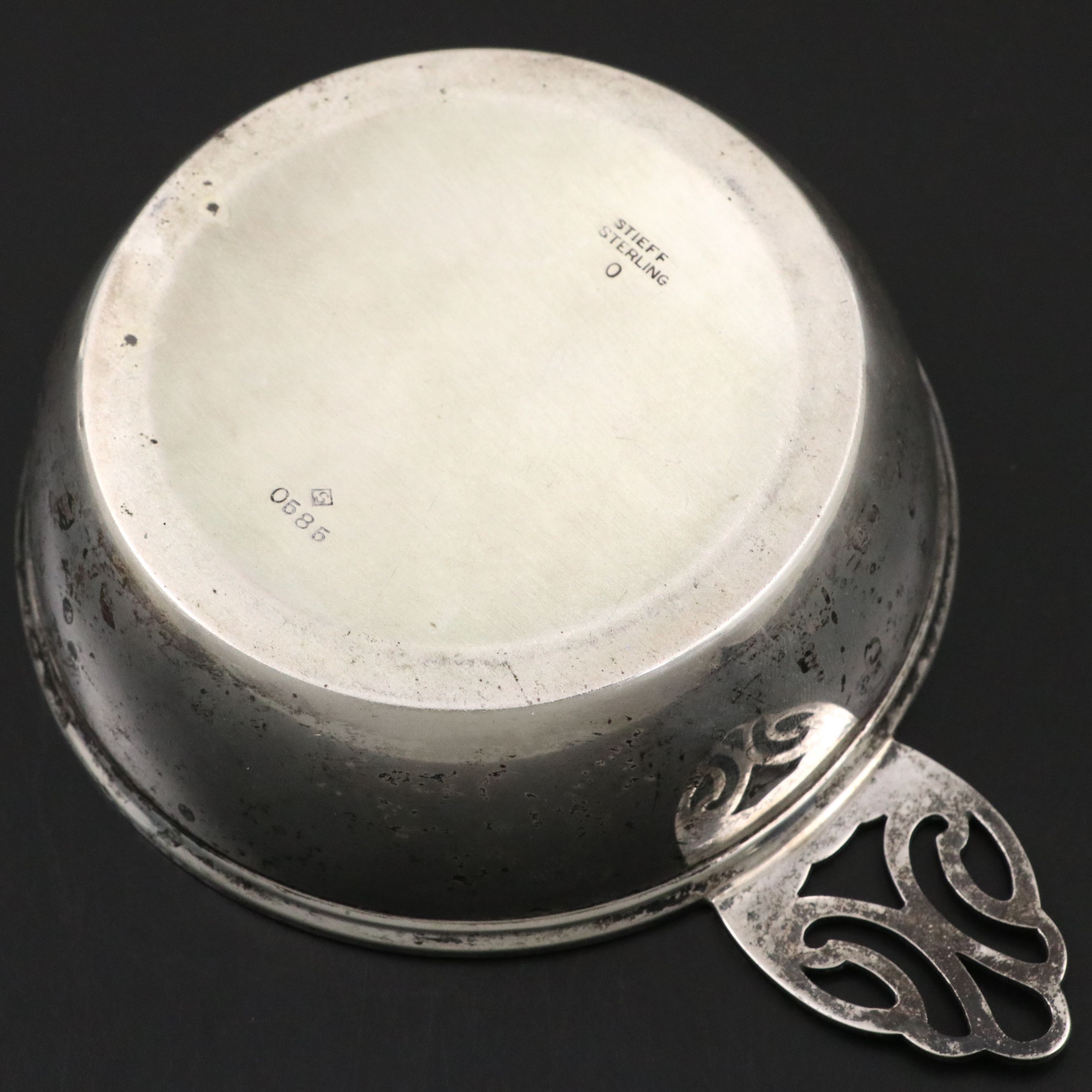 Stieff Sterling Porringer with Empire Weighted Sterling Candle Holders