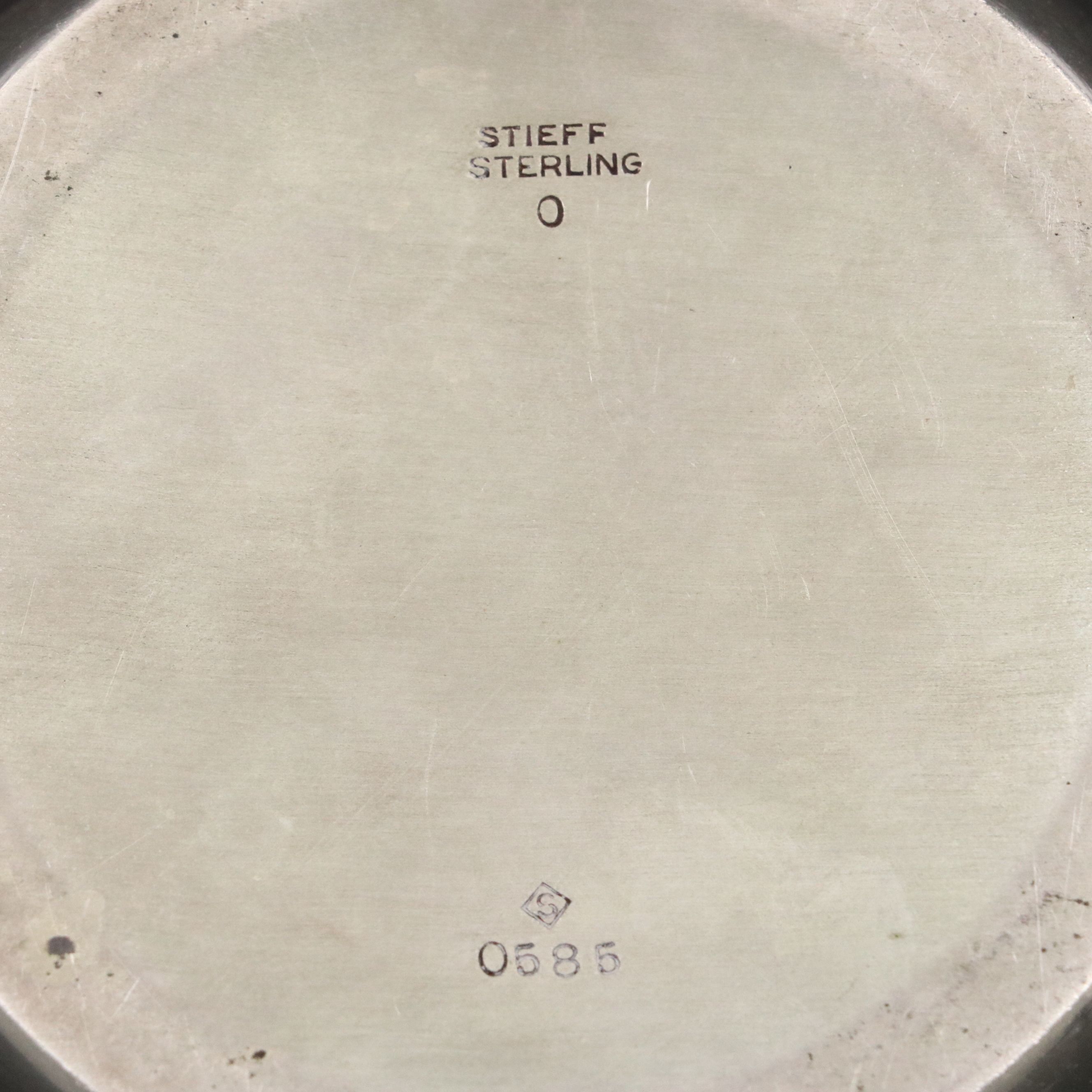 Stieff Sterling Porringer with Empire Weighted Sterling Candle Holders