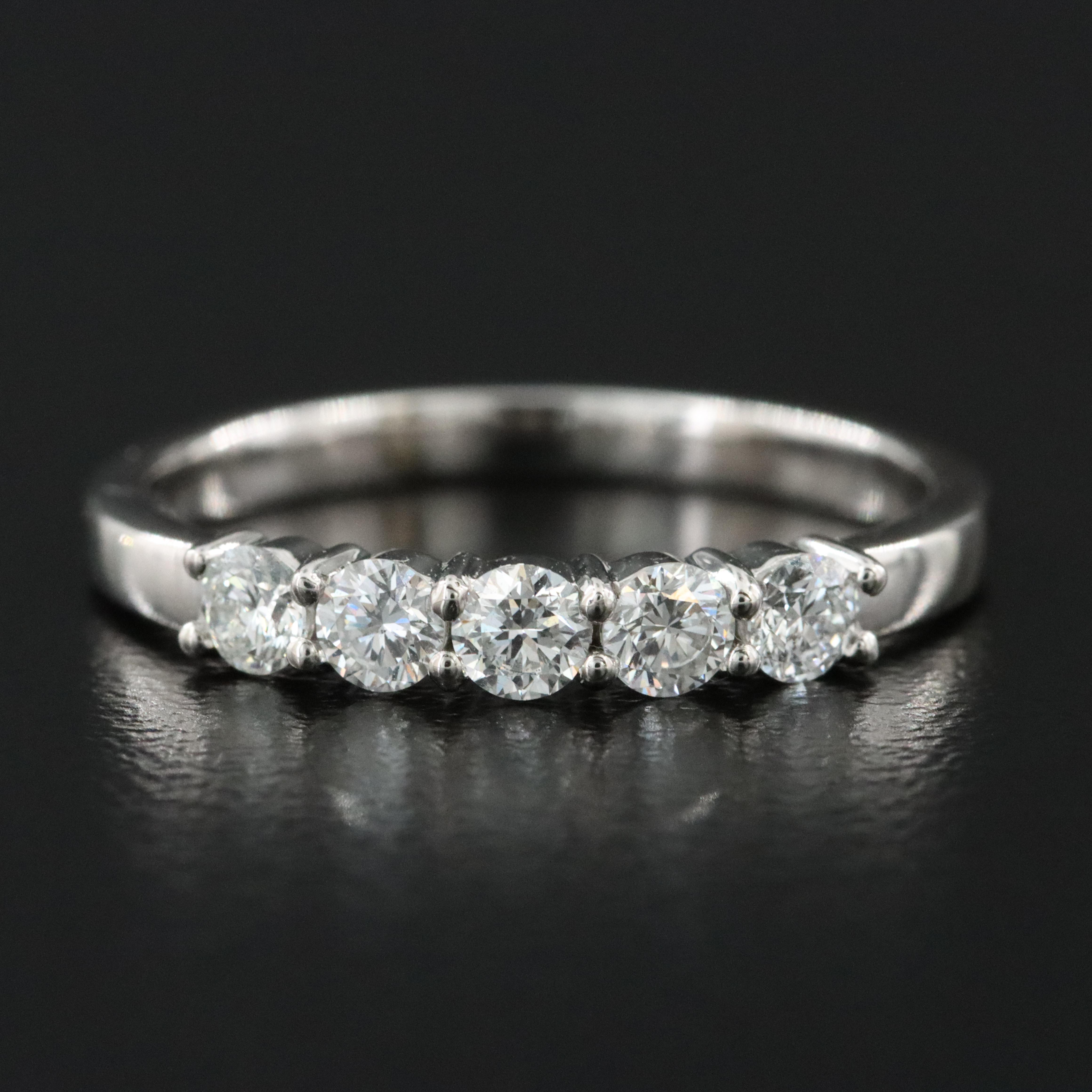 Platinum 0.52 CTW Diamond Ring