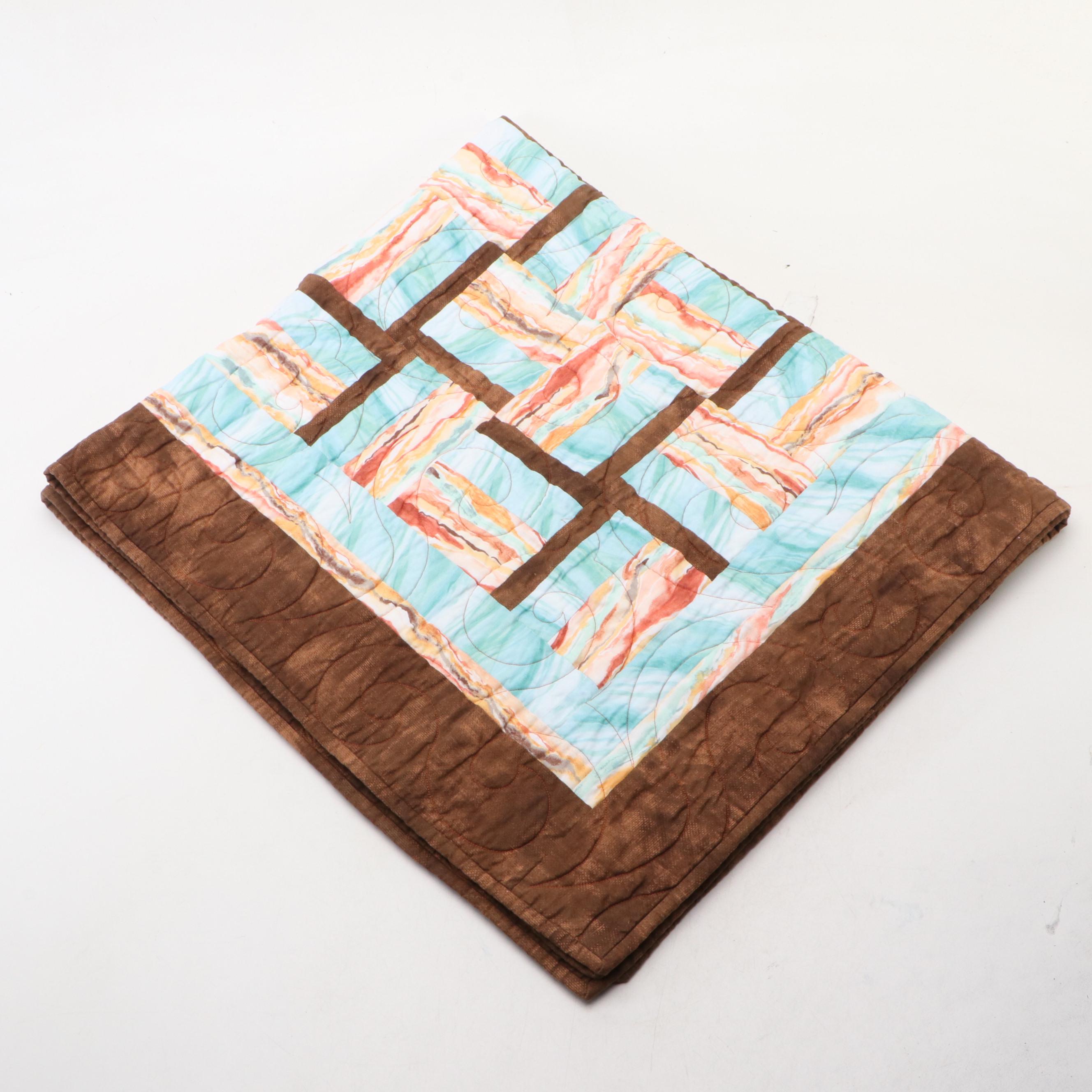 Hand-Pieced Southwest Canyon Inspired Lap Quilt