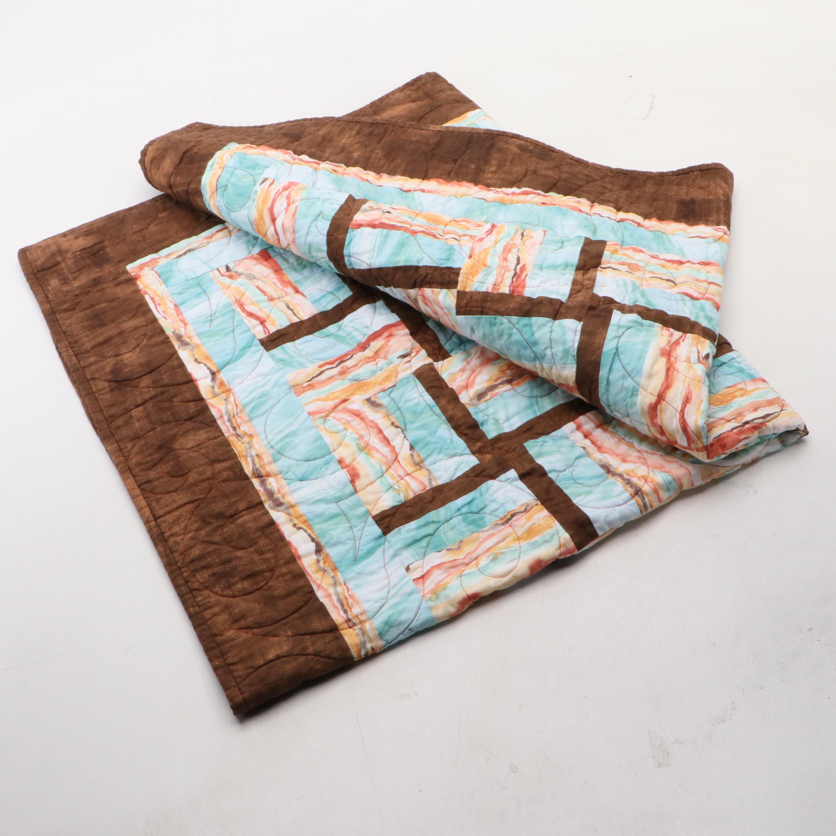 Hand-Pieced Southwest Canyon Inspired Lap Quilt