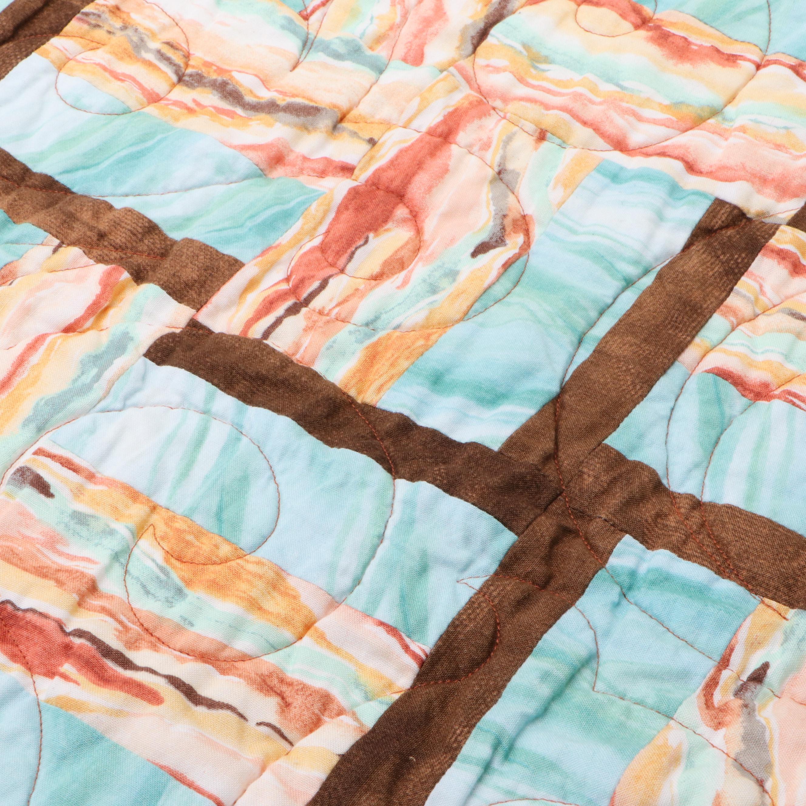 Hand-Pieced Southwest Canyon Inspired Lap Quilt