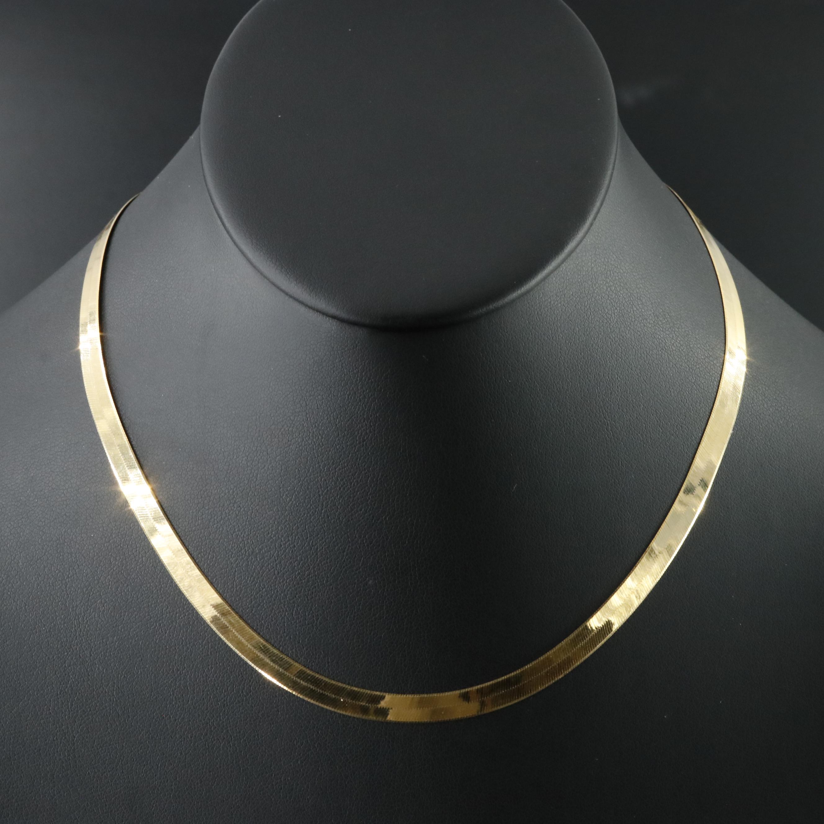 14K Herringbone Chain Necklace