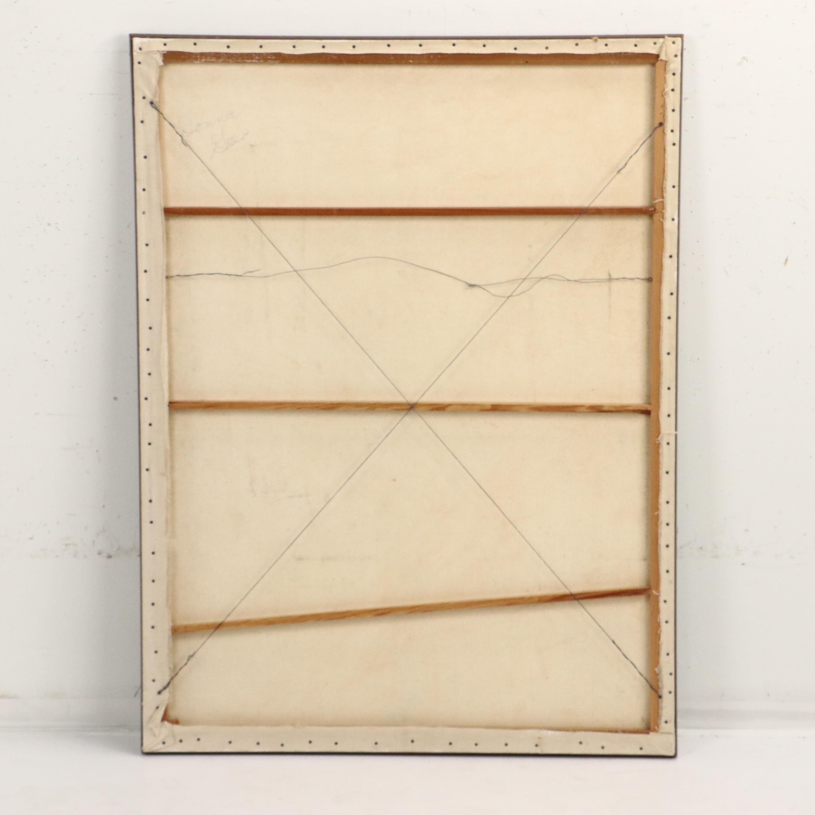 Donna Geer Large-Scale Landscape Oil Painting of Seated Woman in Field