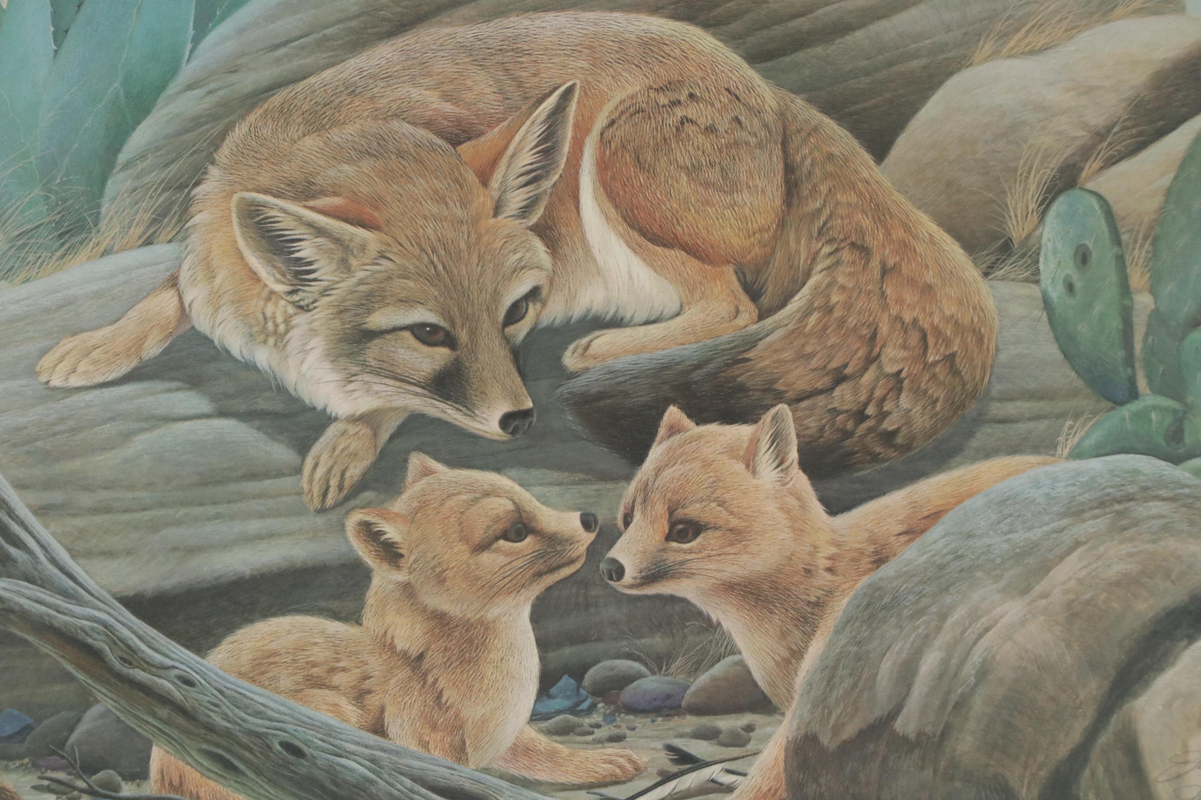 John A. Ruthven Offset Lithograph "Kit Fox"