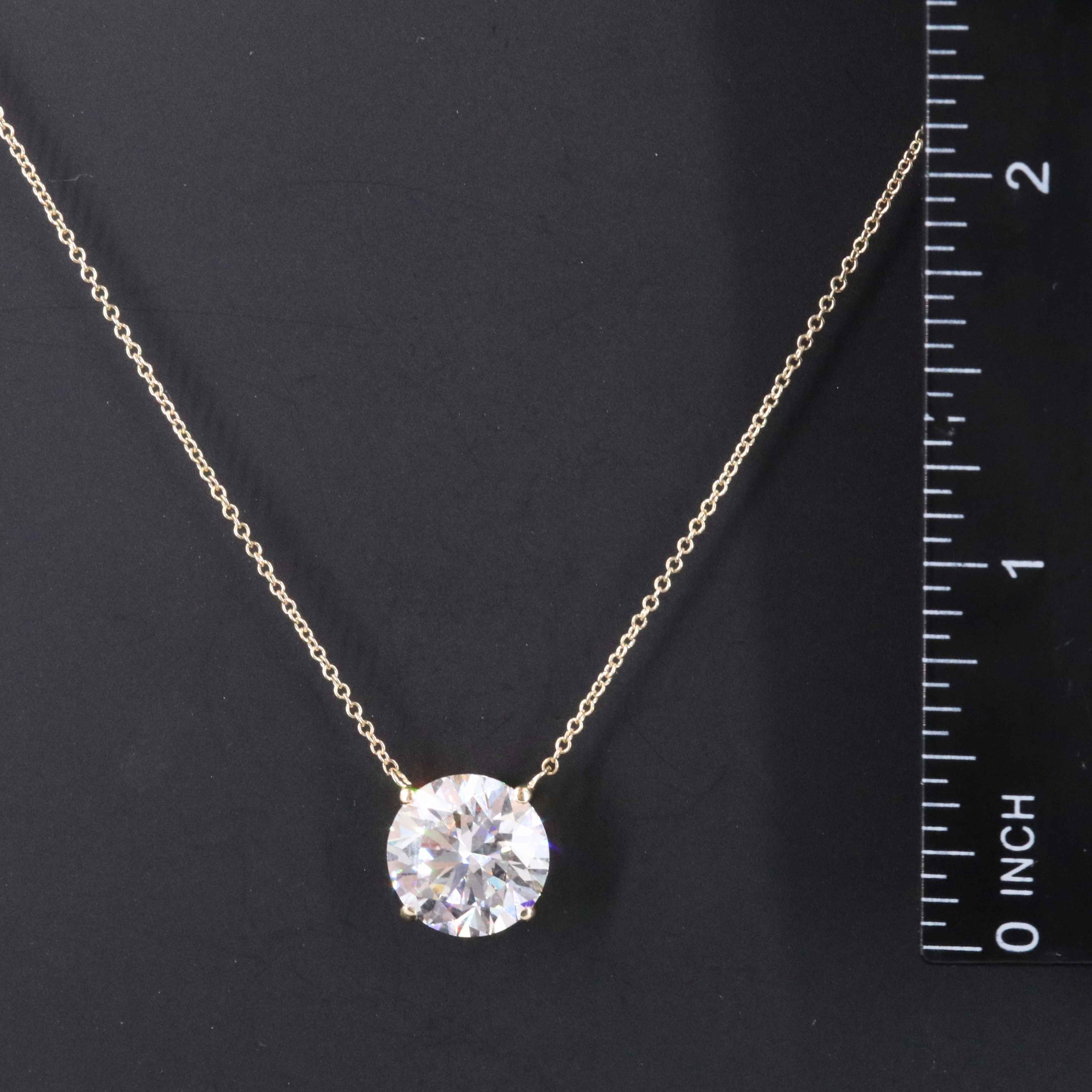 14K 5.01 CT Lab Grown Diamond Necklace with IGI Report