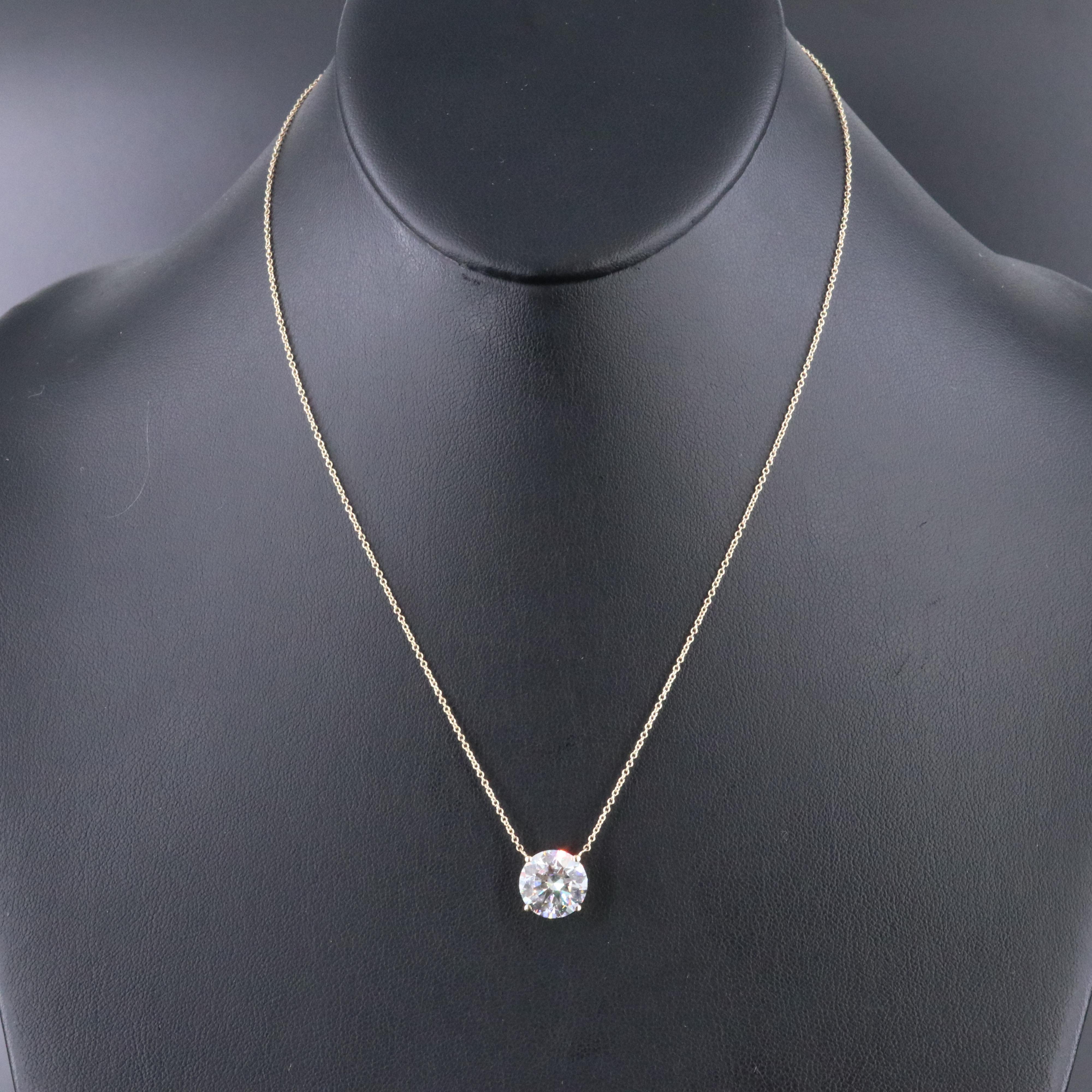 14K 5.01 CT Lab Grown Diamond Necklace with IGI Report