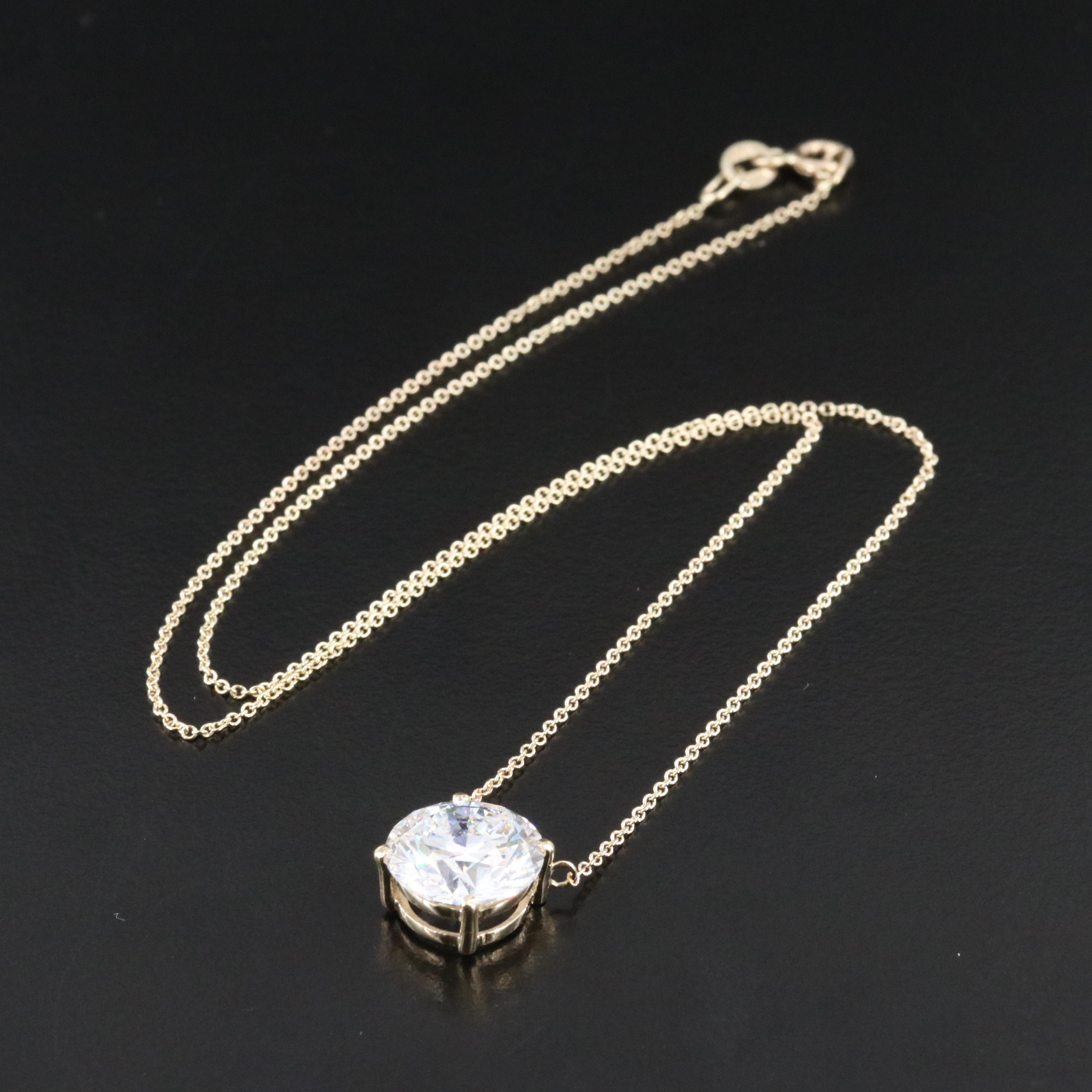 14K 5.01 CT Lab Grown Diamond Necklace with IGI Report