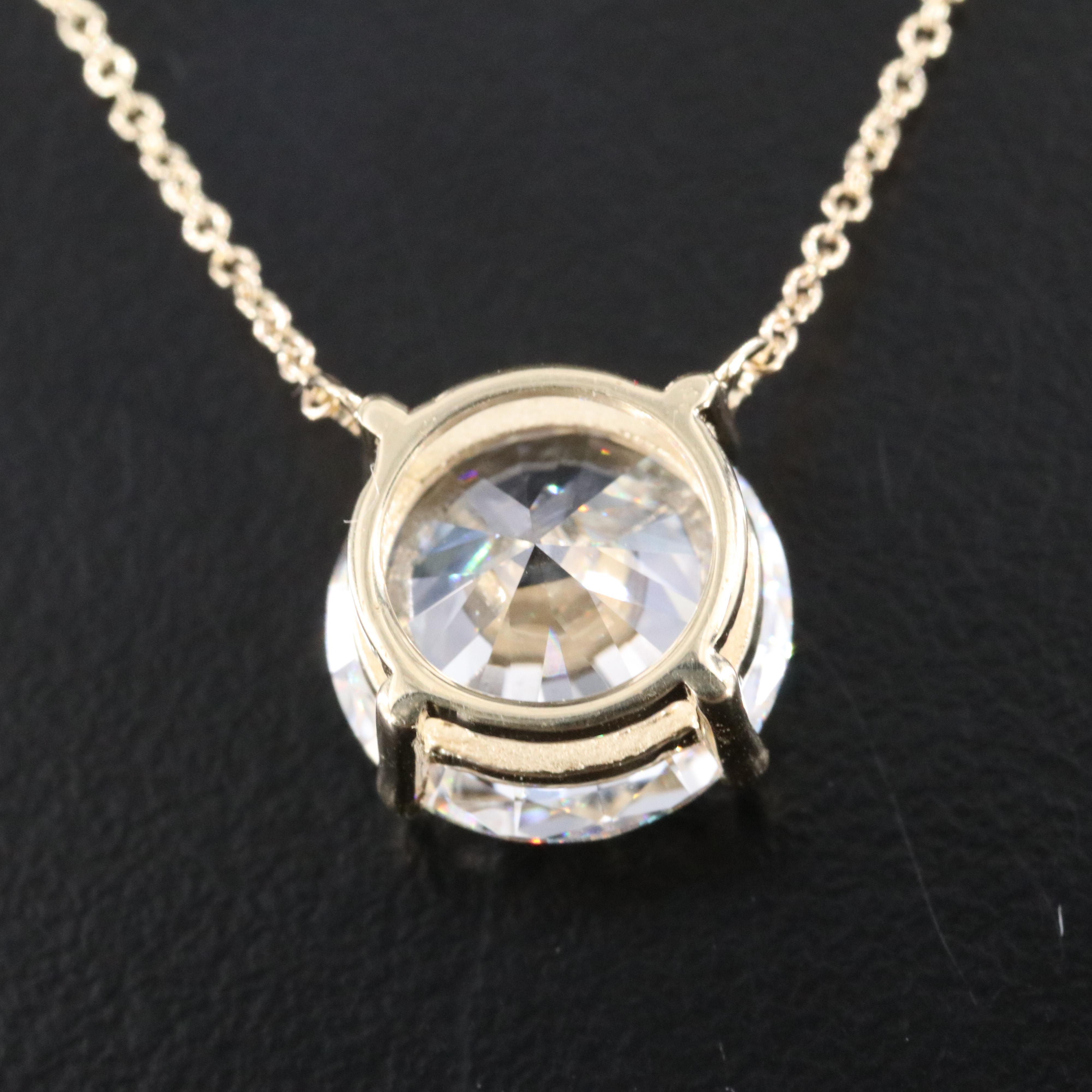 14K 5.01 CT Lab Grown Diamond Necklace with IGI Report