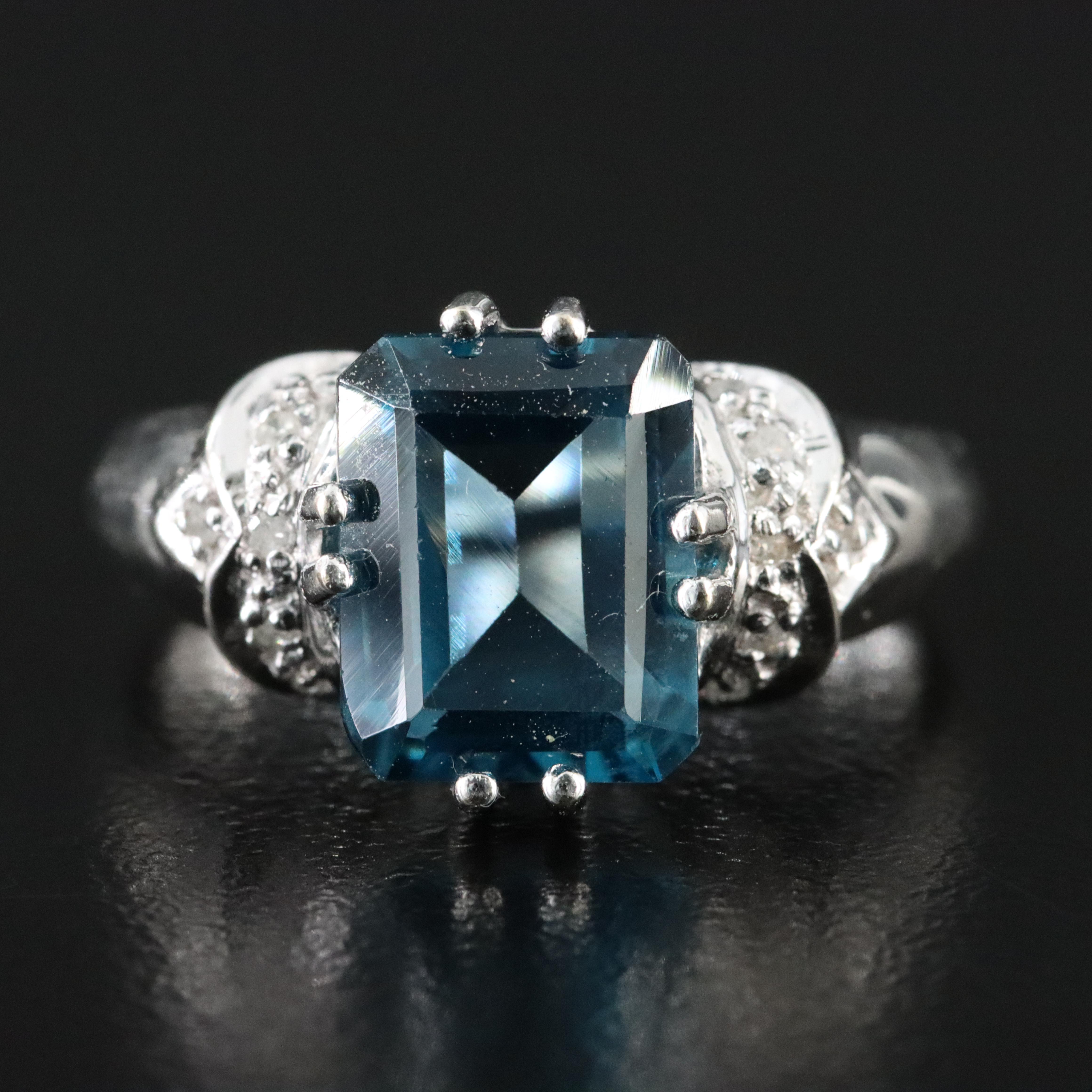 10K Topaz and Diamond Ring