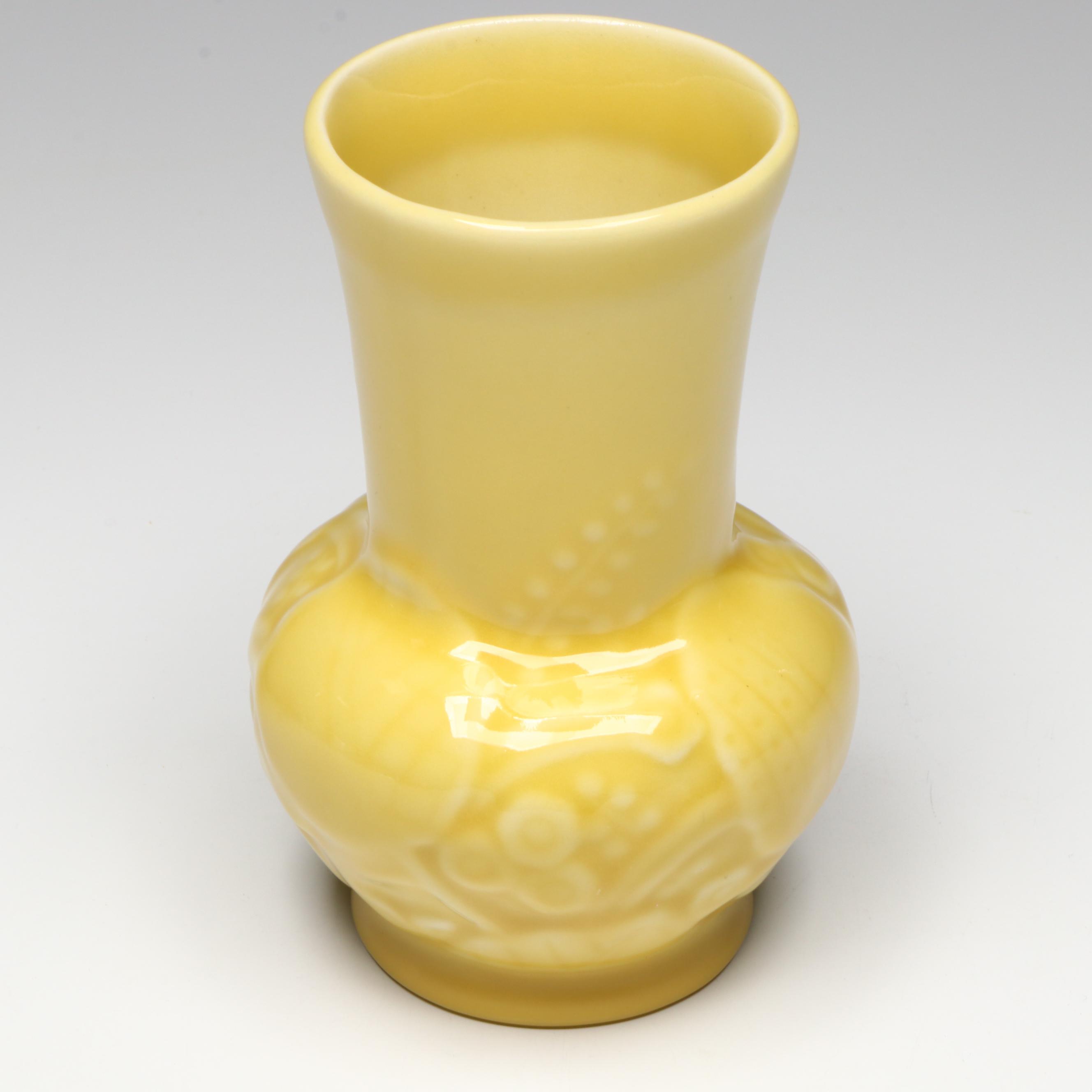 Rookwood Pottery Floral Motif Ceramic Production Vase, 1950