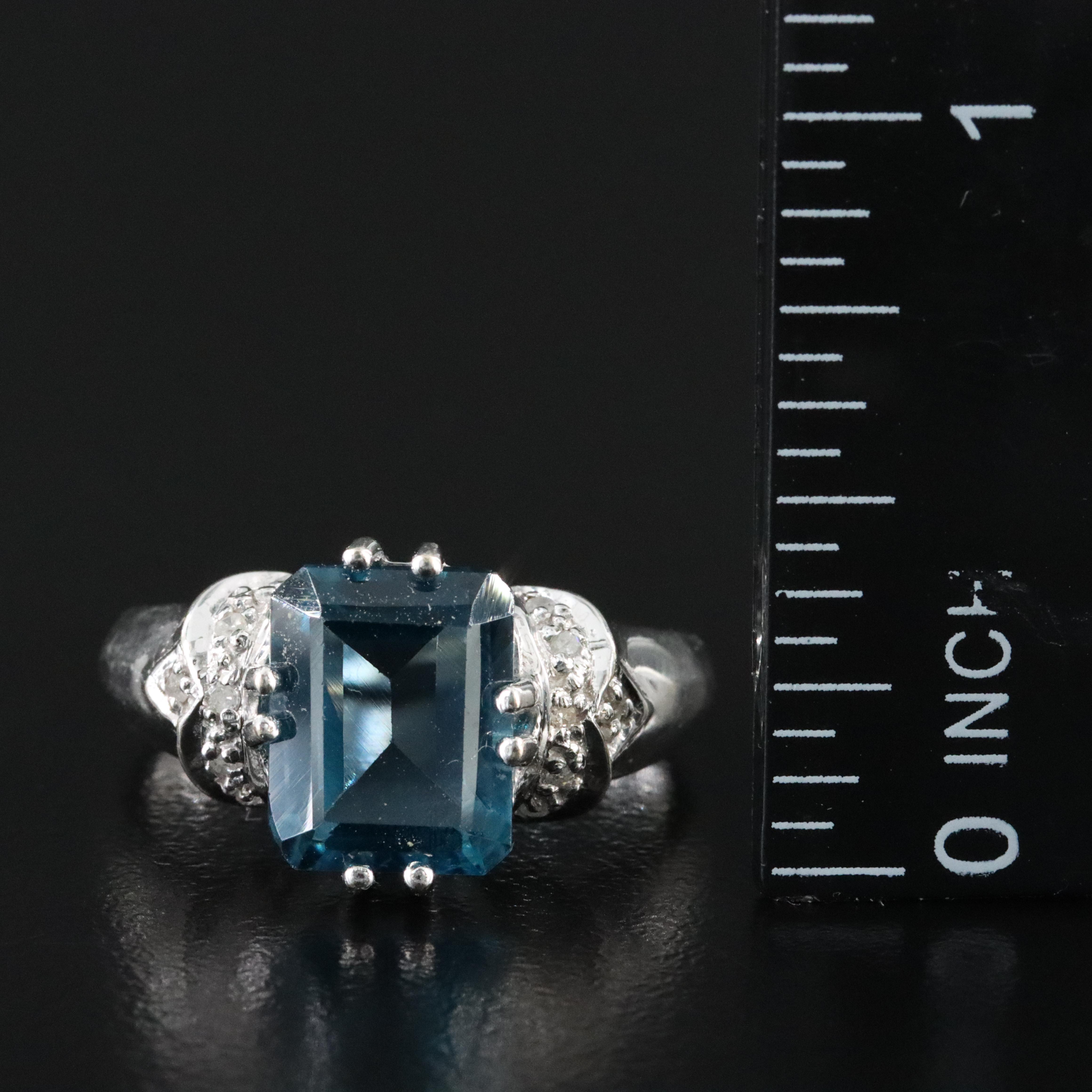 10K Topaz and Diamond Ring