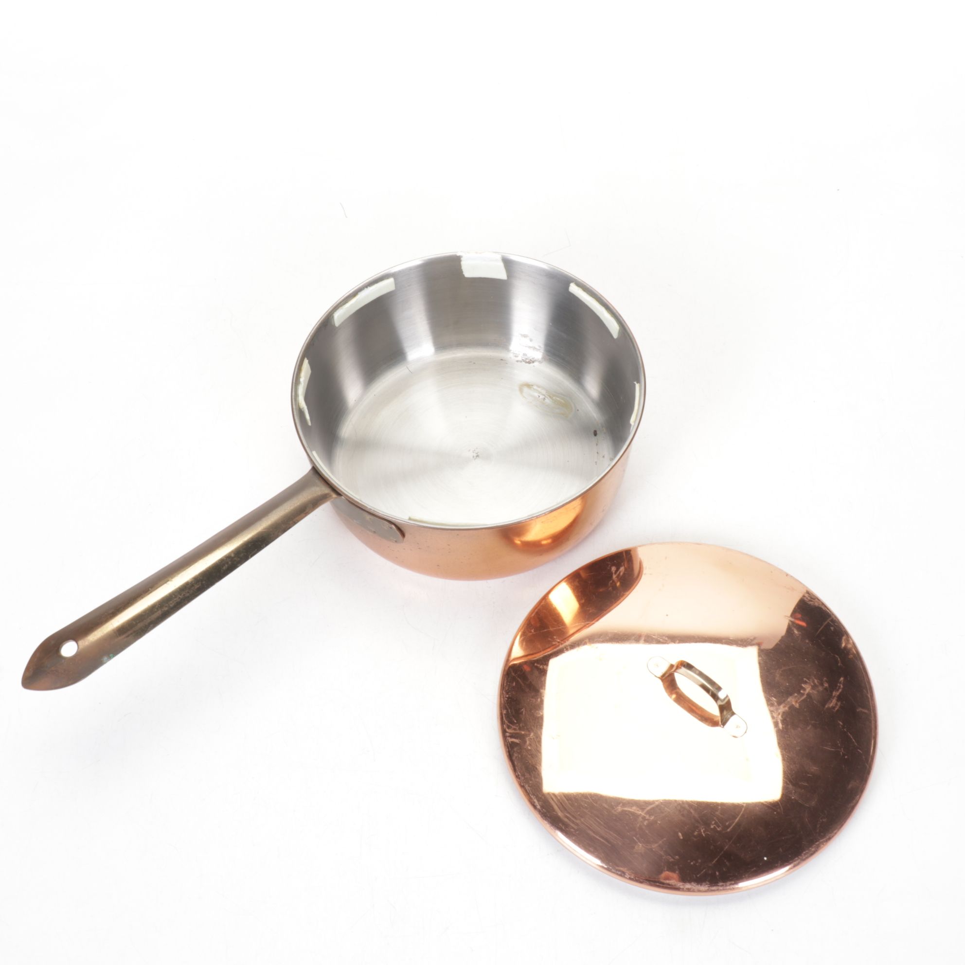 Copper & Brass Round Chafer with Sauce Pans