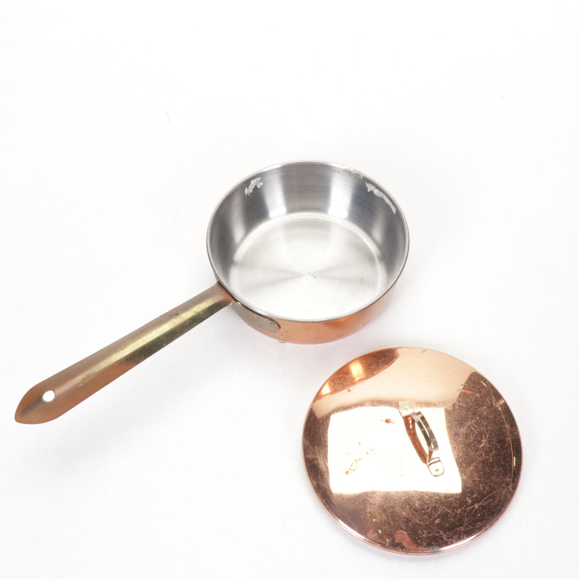 Copper & Brass Round Chafer with Sauce Pans