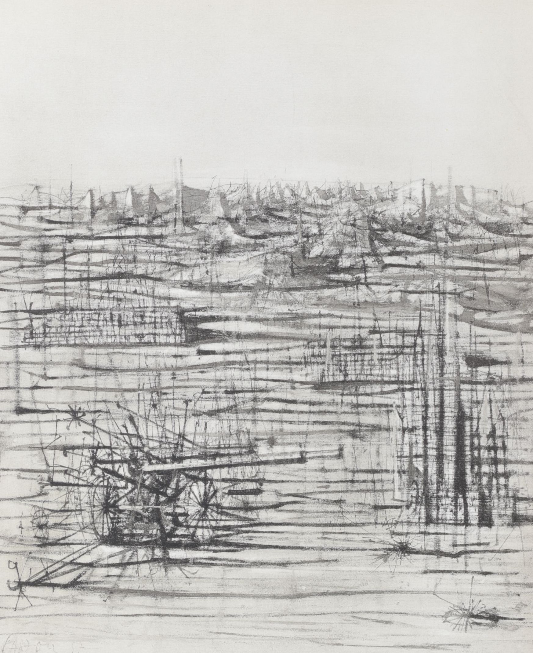 Jean Carzou Photogravure "Le Canon" From "L'Apocalypse," 1959