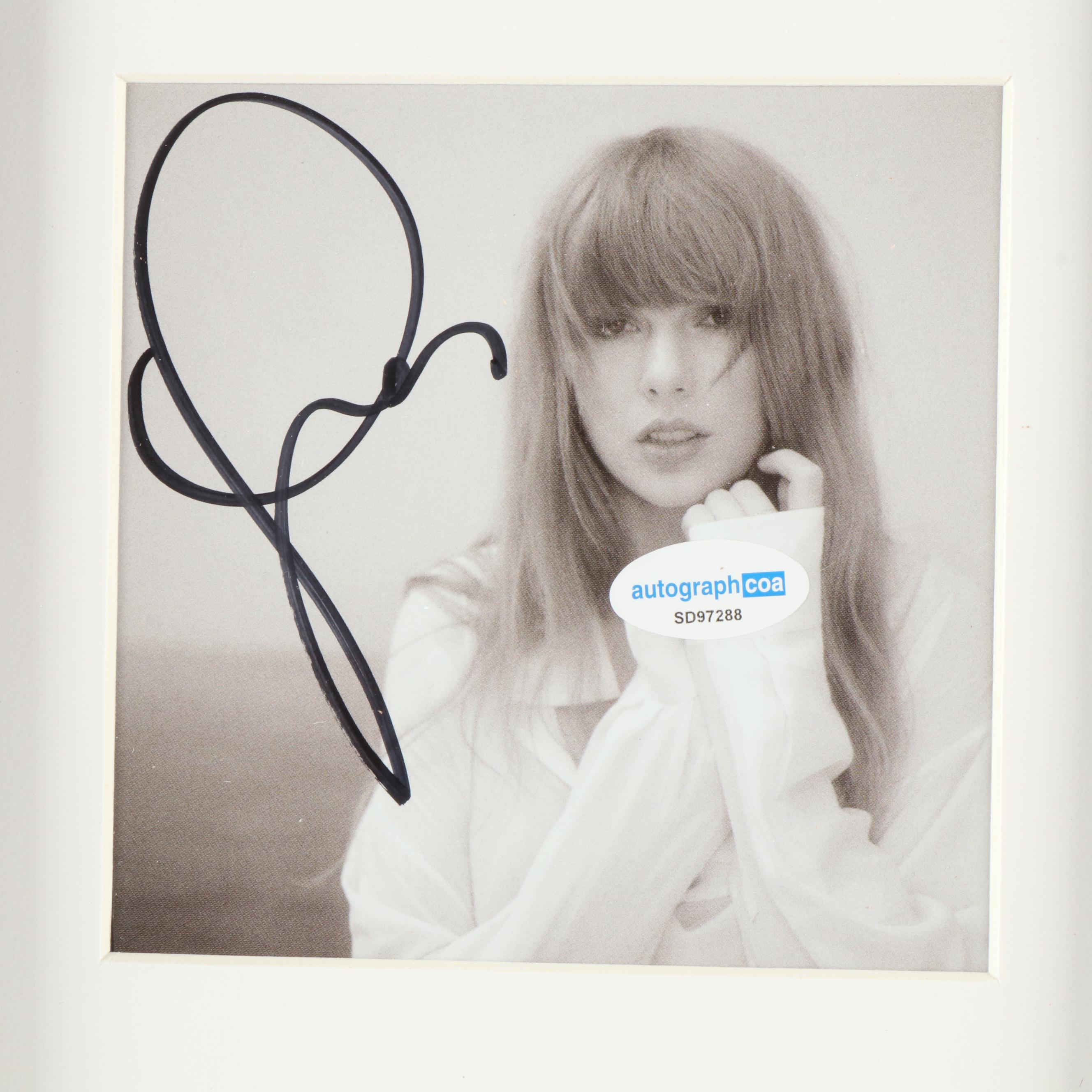 Taylor Swift Signed "The Tortured Poets Department" CD Card in Frame
