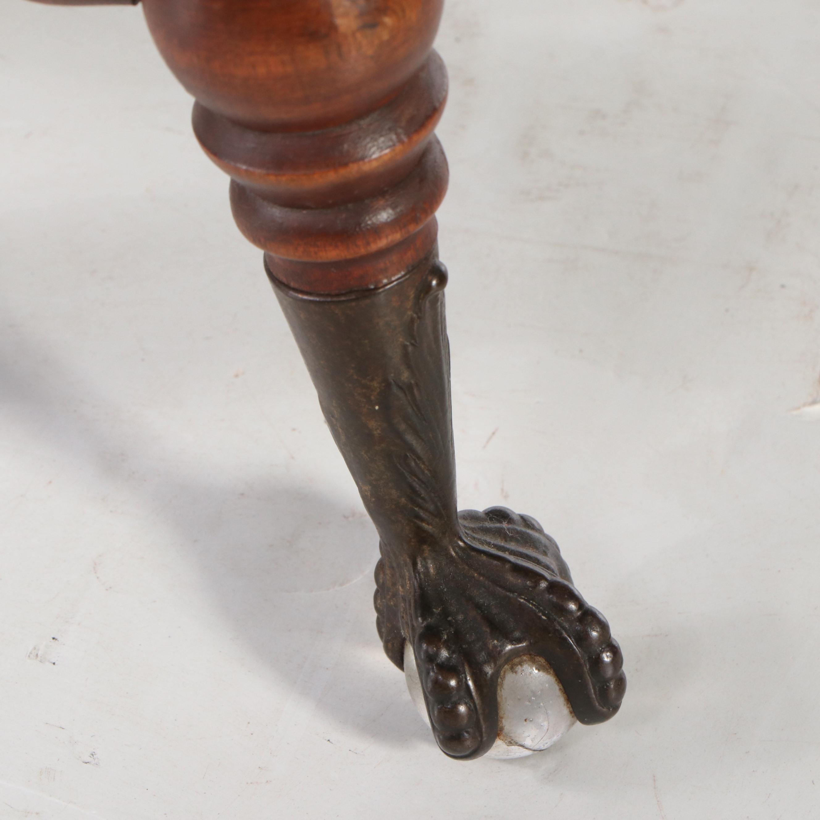 Victorian Clawfoot Piano Stool, 19th Century