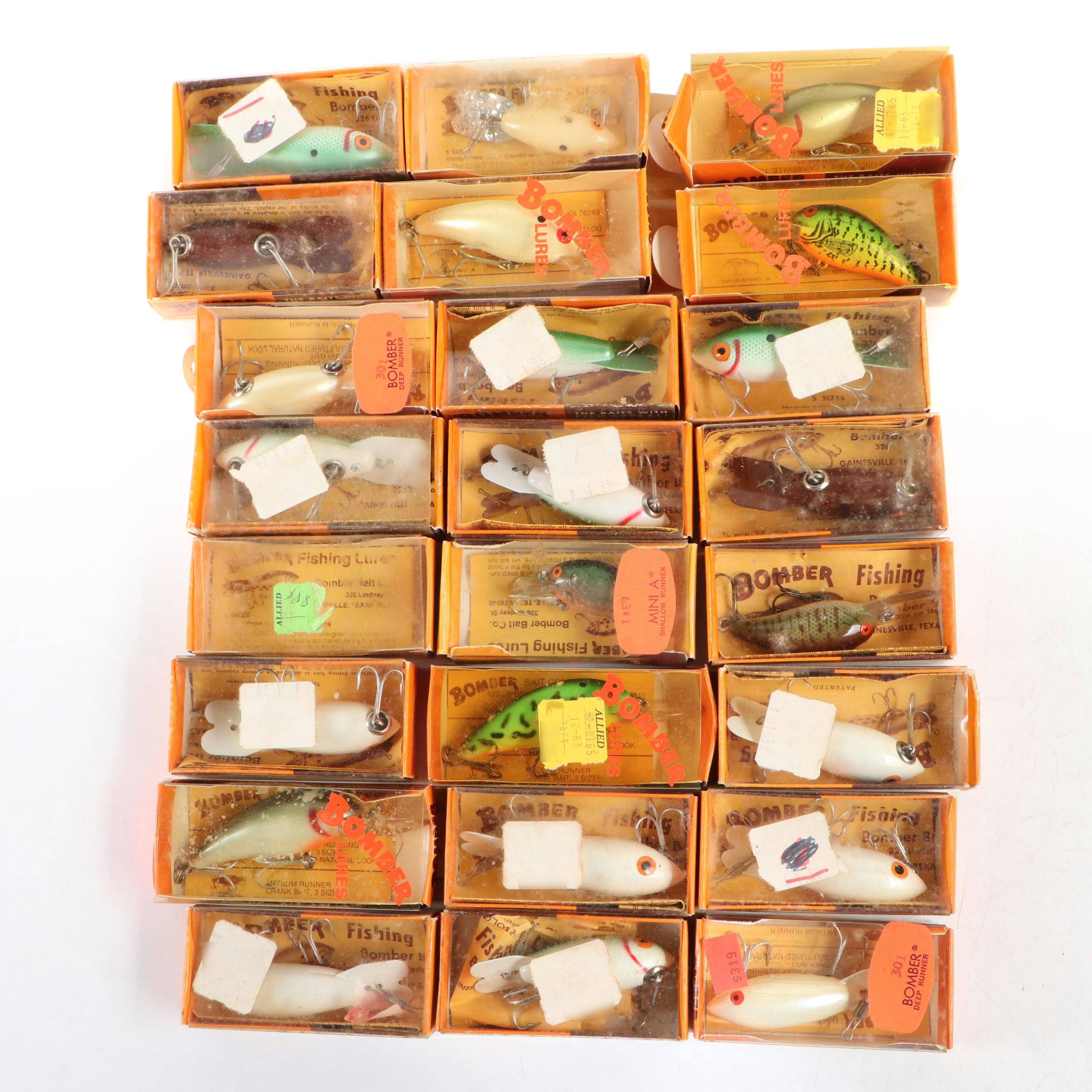 Collection of Vintage Bomber Fishing Lures, Mid/Late 20th Century