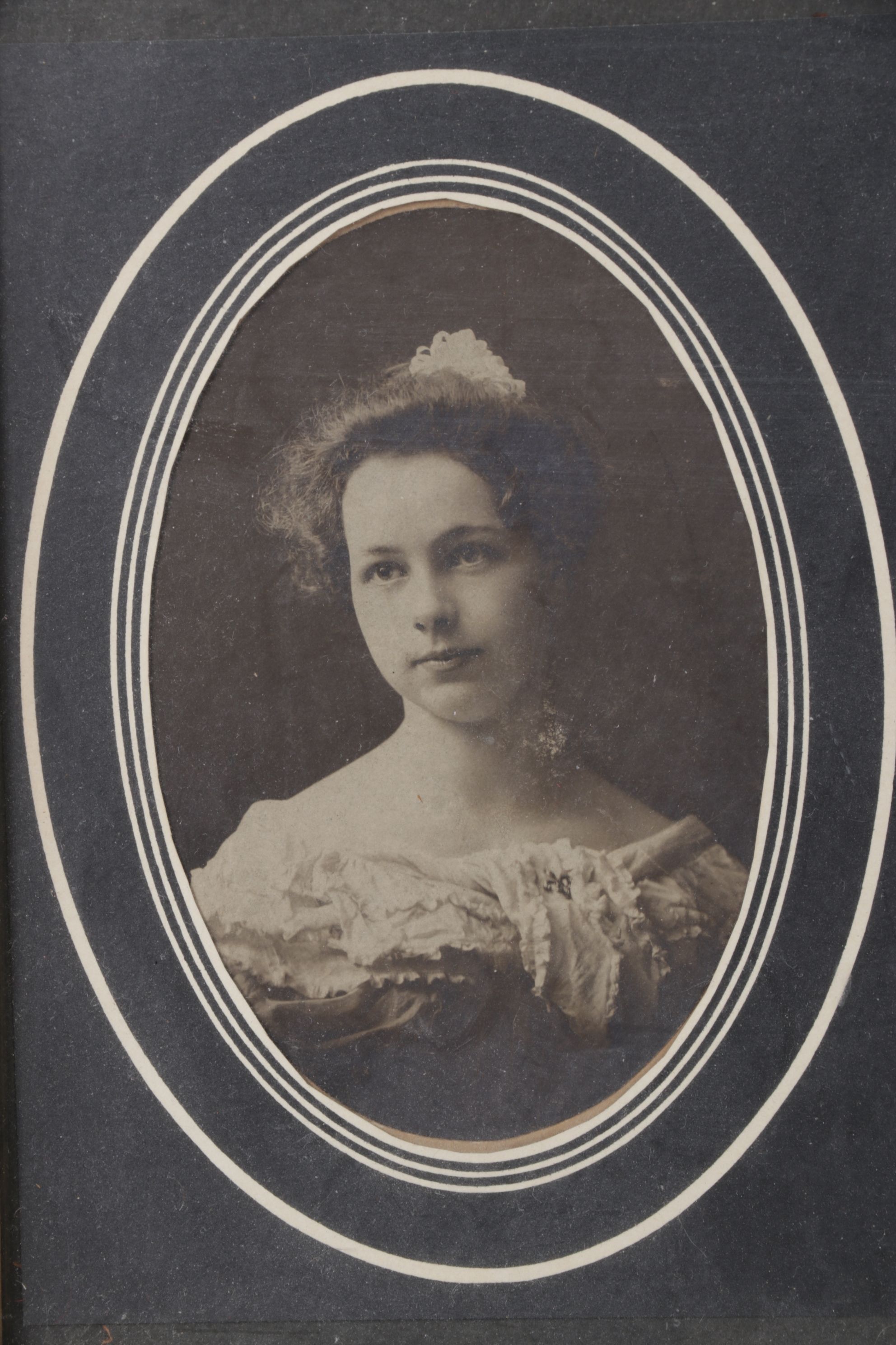 Photographs in Deep Walnut Frames, Early 20th Century