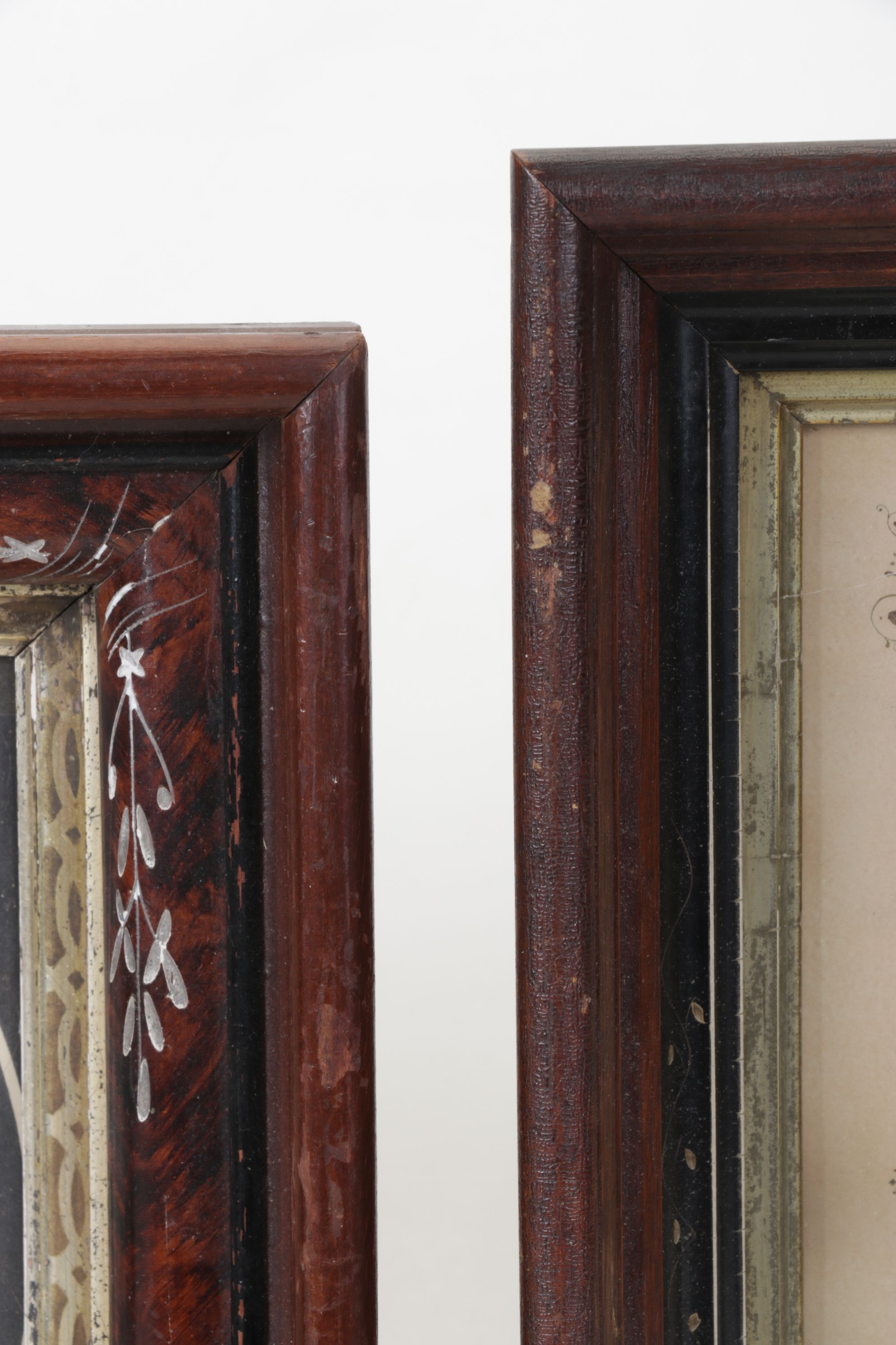 Photographs in Deep Walnut Frames, Early 20th Century