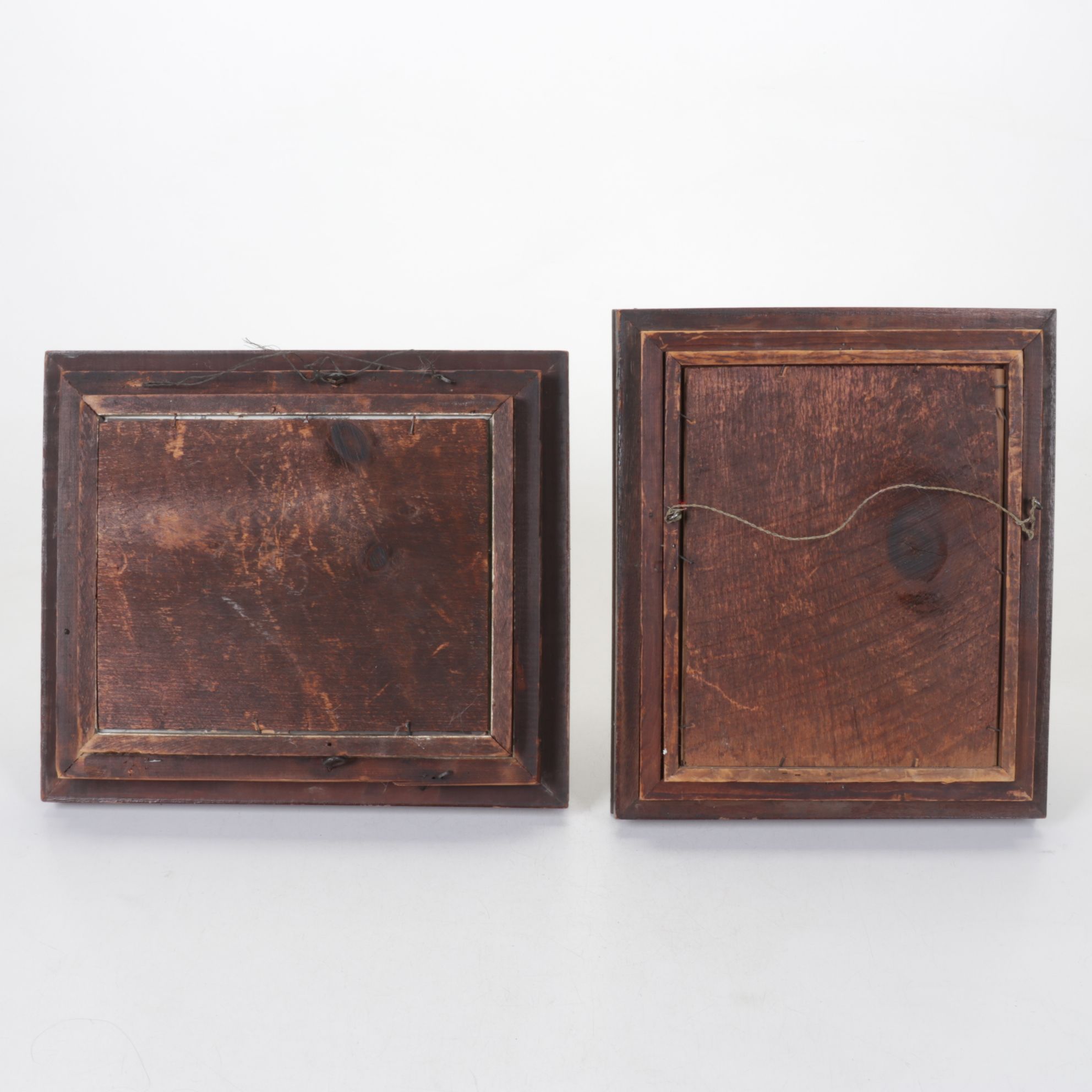 Photographs in Deep Walnut Frames, Early 20th Century