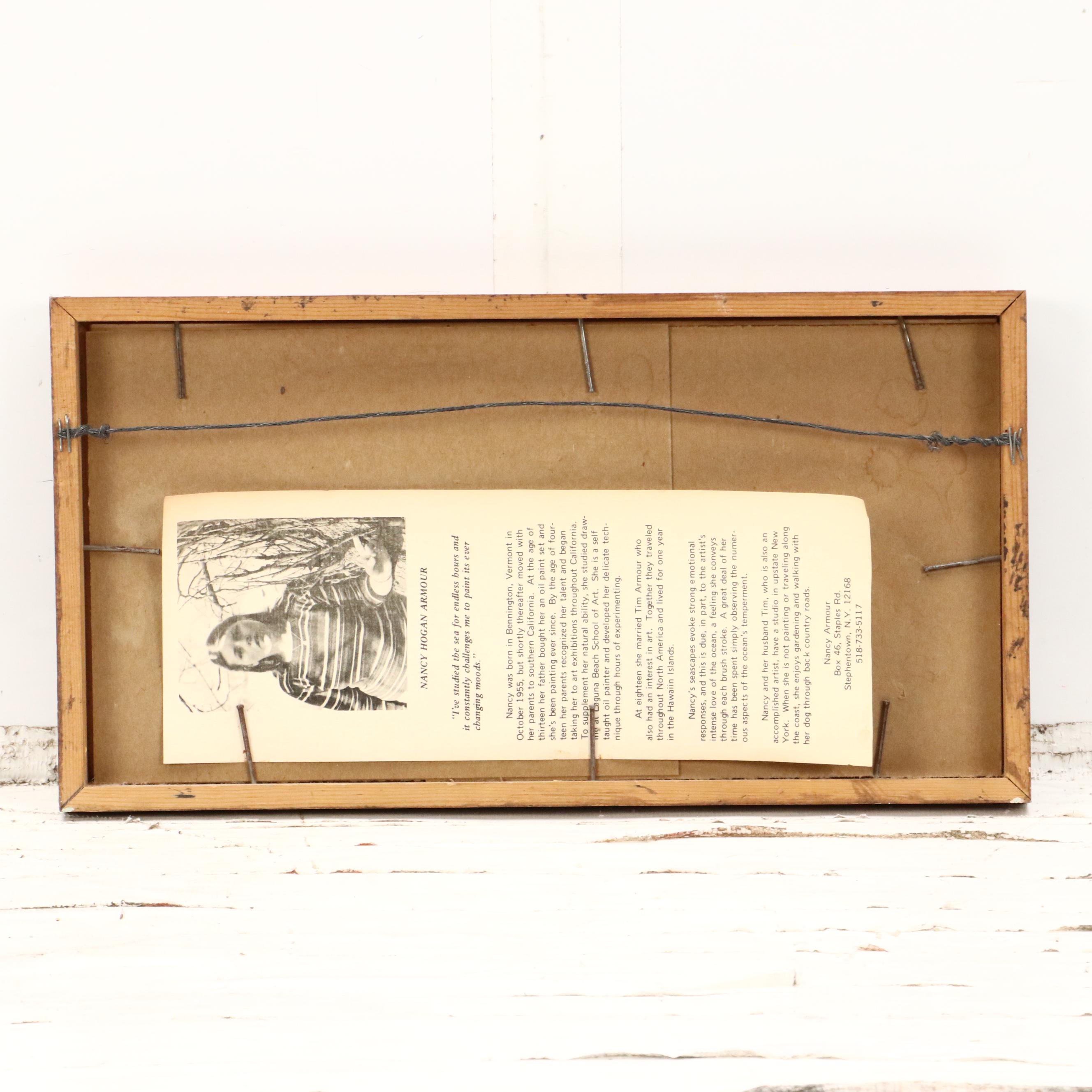 Nancy Hogan Amour Landscape Watercolor Painting of Winter Forest