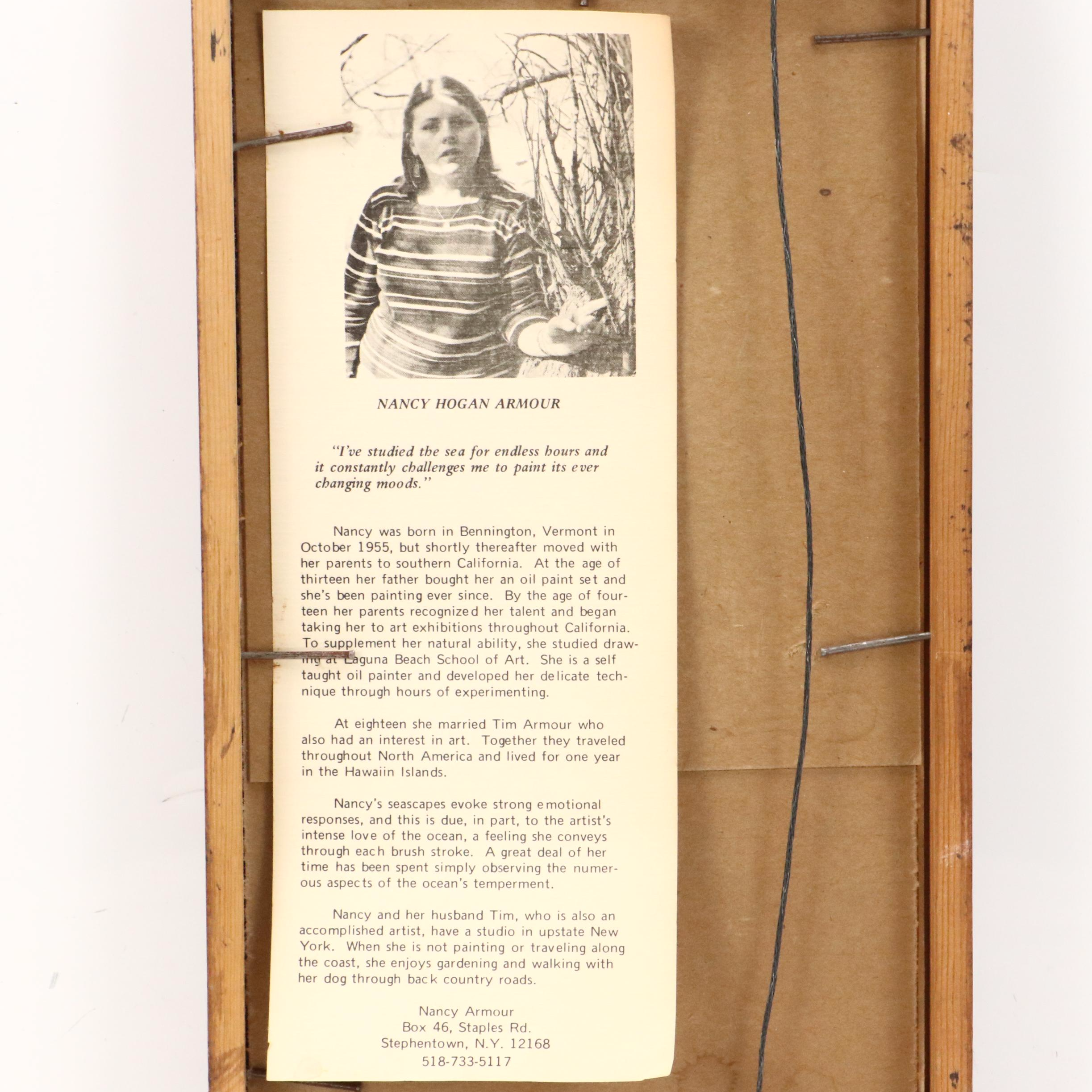 Nancy Hogan Amour Landscape Watercolor Painting of Winter Forest